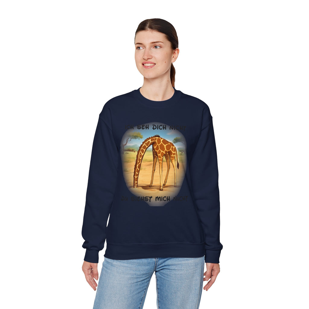 Giraffe Sweatshirt „Ich seh dich nicht“ | All-Over-Print | Phönix-Potsdam®