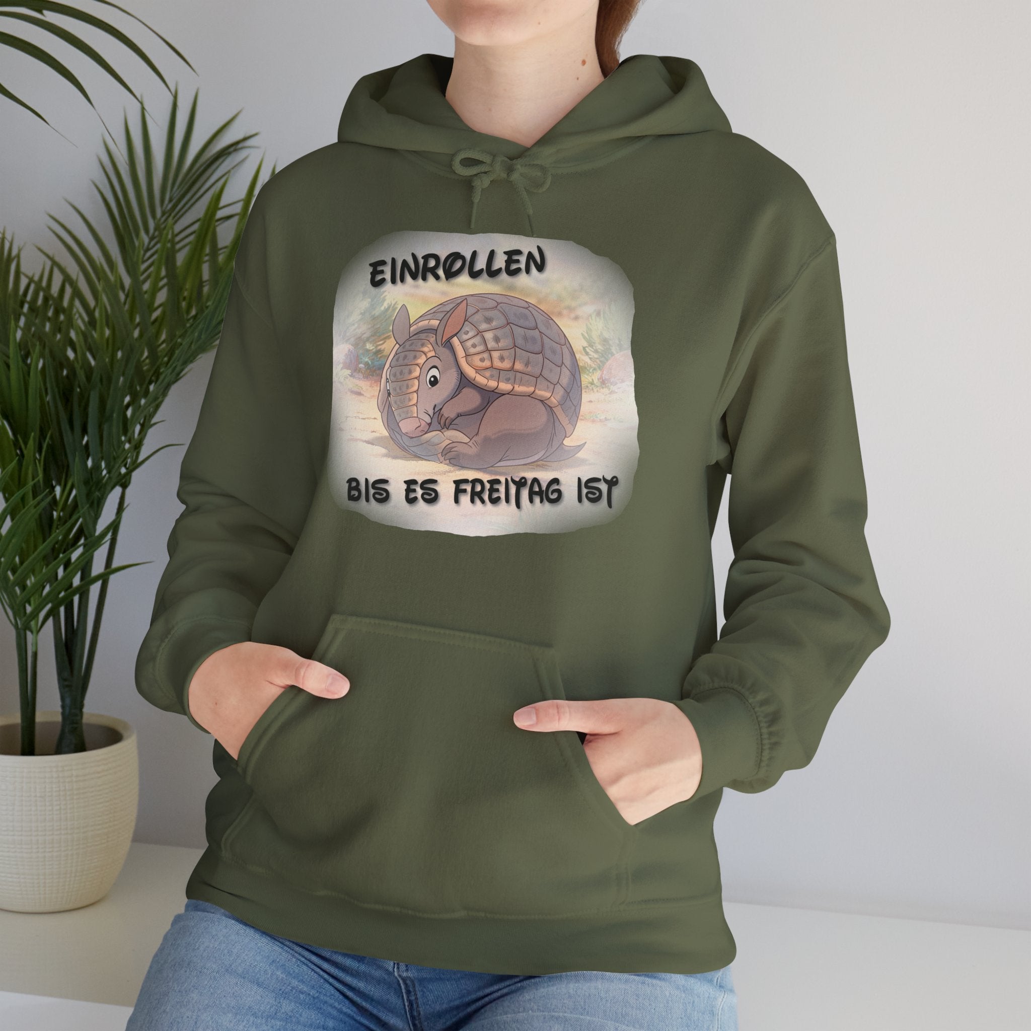 Gürteltier „Einrollen bis es Freitag ist“ Hoodie | Phönix-Potsdam®