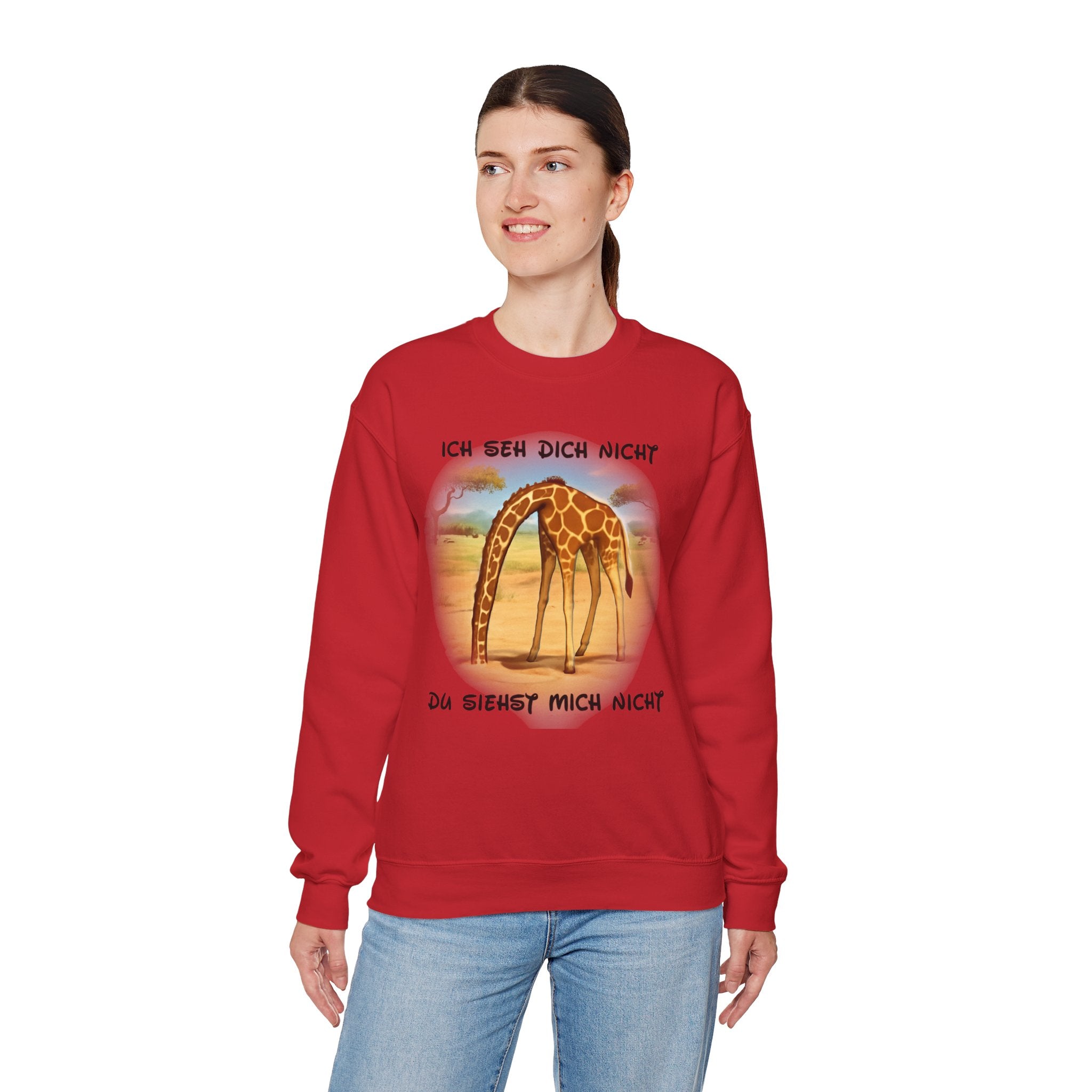 Giraffe Sweatshirt „Ich seh dich nicht“ | All-Over-Print | Phönix-Potsdam®