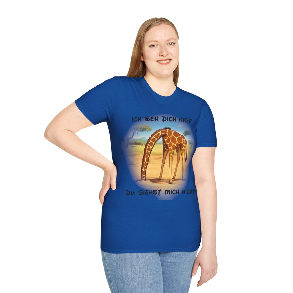 Giraffe „Ich seh dich nicht – Du siehst mich nicht“ T-Shirt | Phönix-Potsdam®
