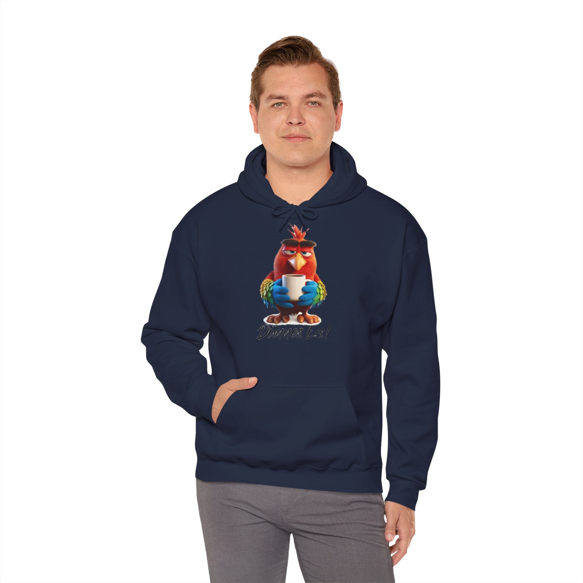 Papagei „Dünnes Eis!“ Hoodie | Humor | Phönix-Potsdam®
