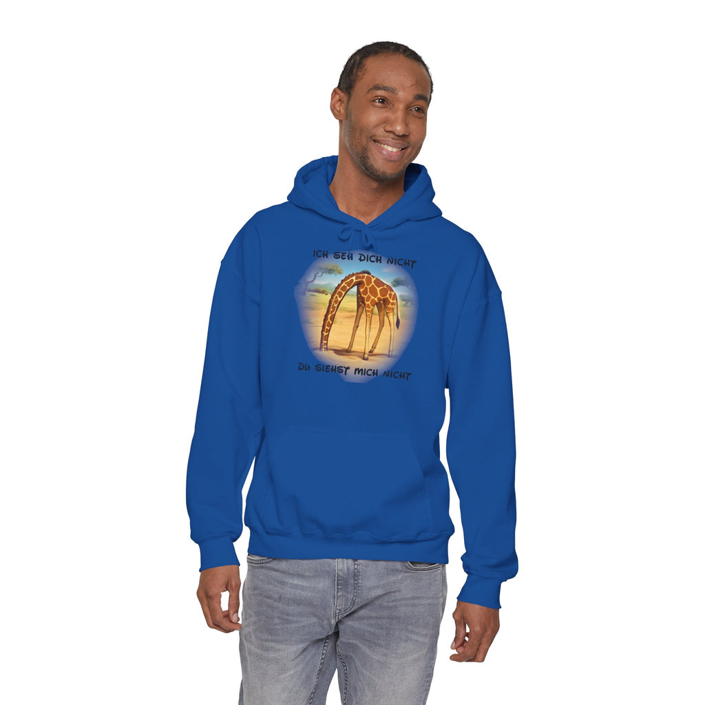 Giraffe Hoodie „Ich seh dich nicht“ | All-Over-Print | Phönix-Potsdam®