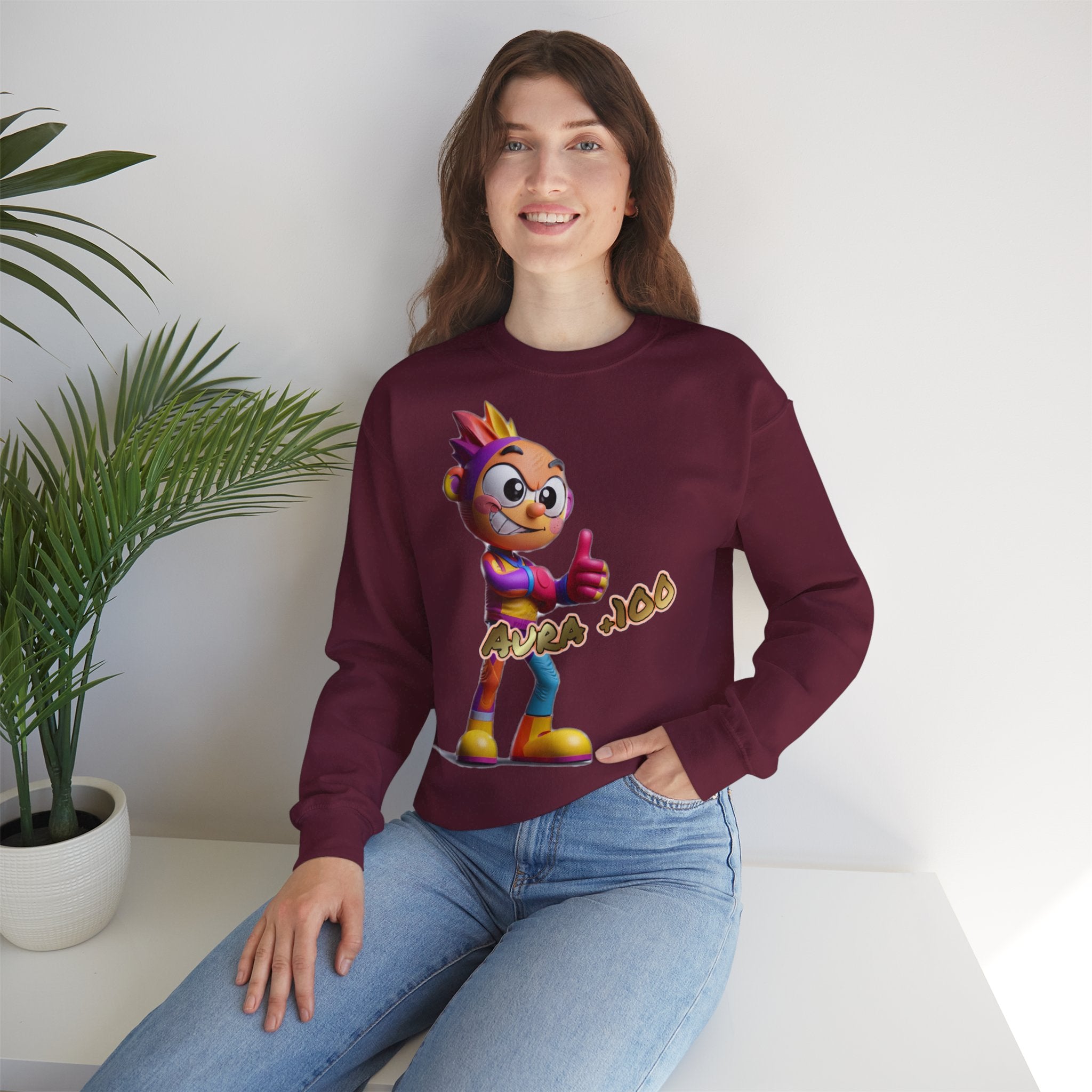 Sweatshirt „Aura +100“ | Humor | Phönix-Potsdam®