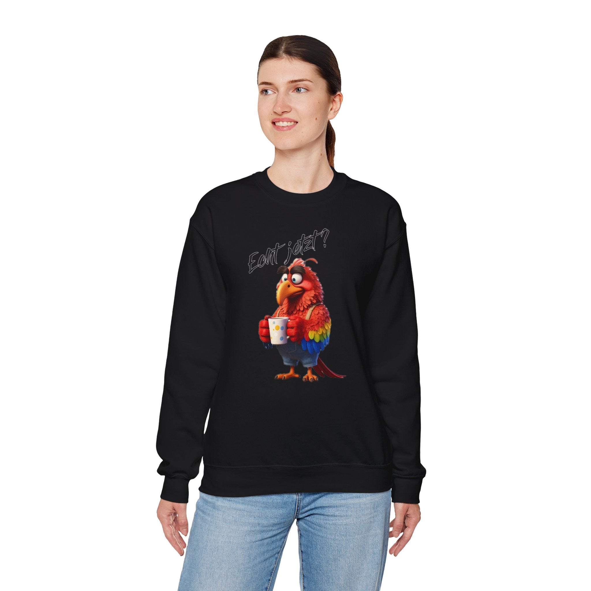 Papagei „Echt jetzt?“ Sweatshirt | Humor | Phönix-Potsdam®