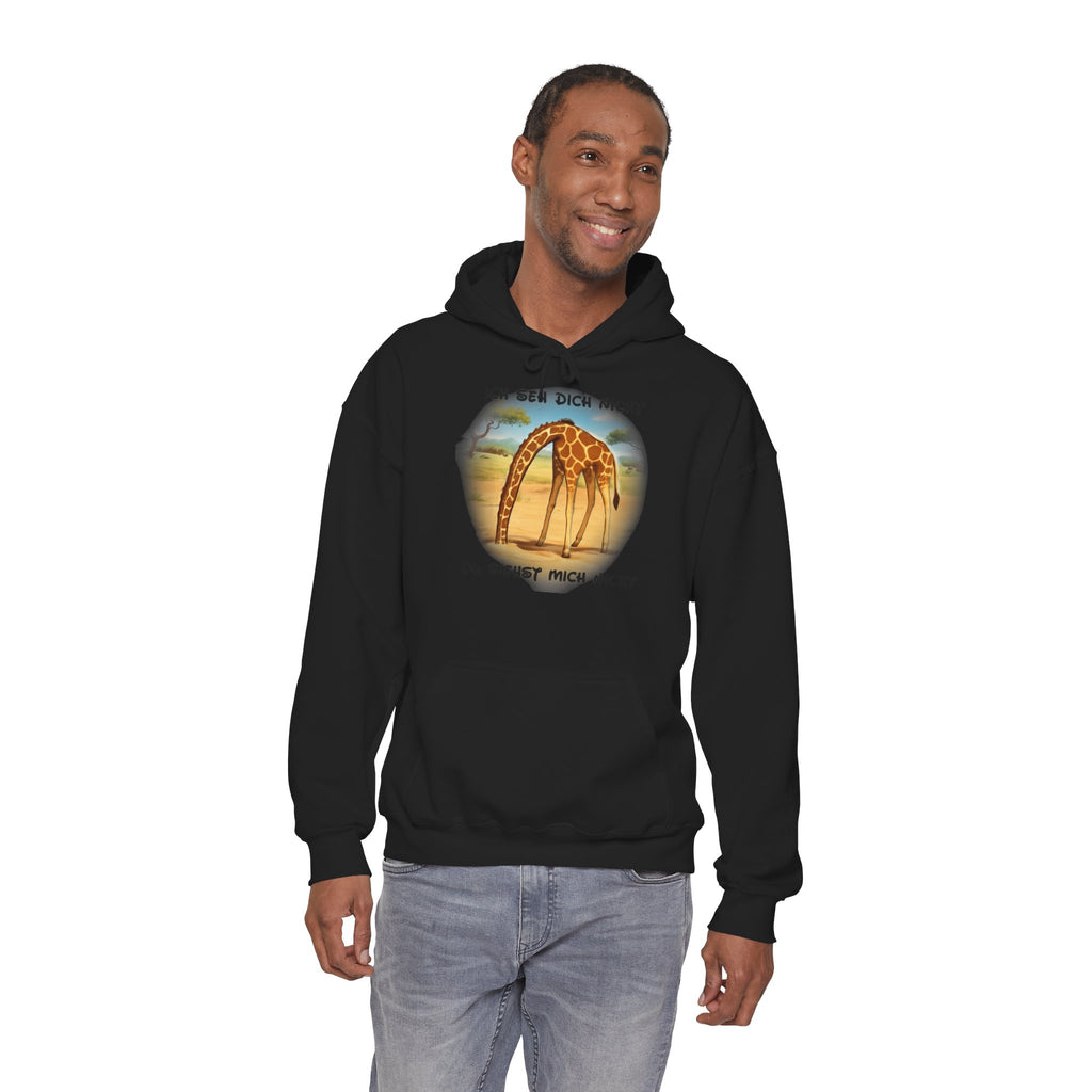Giraffe Hoodie „Ich seh dich nicht“ | All-Over-Print | Phönix-Potsdam®
