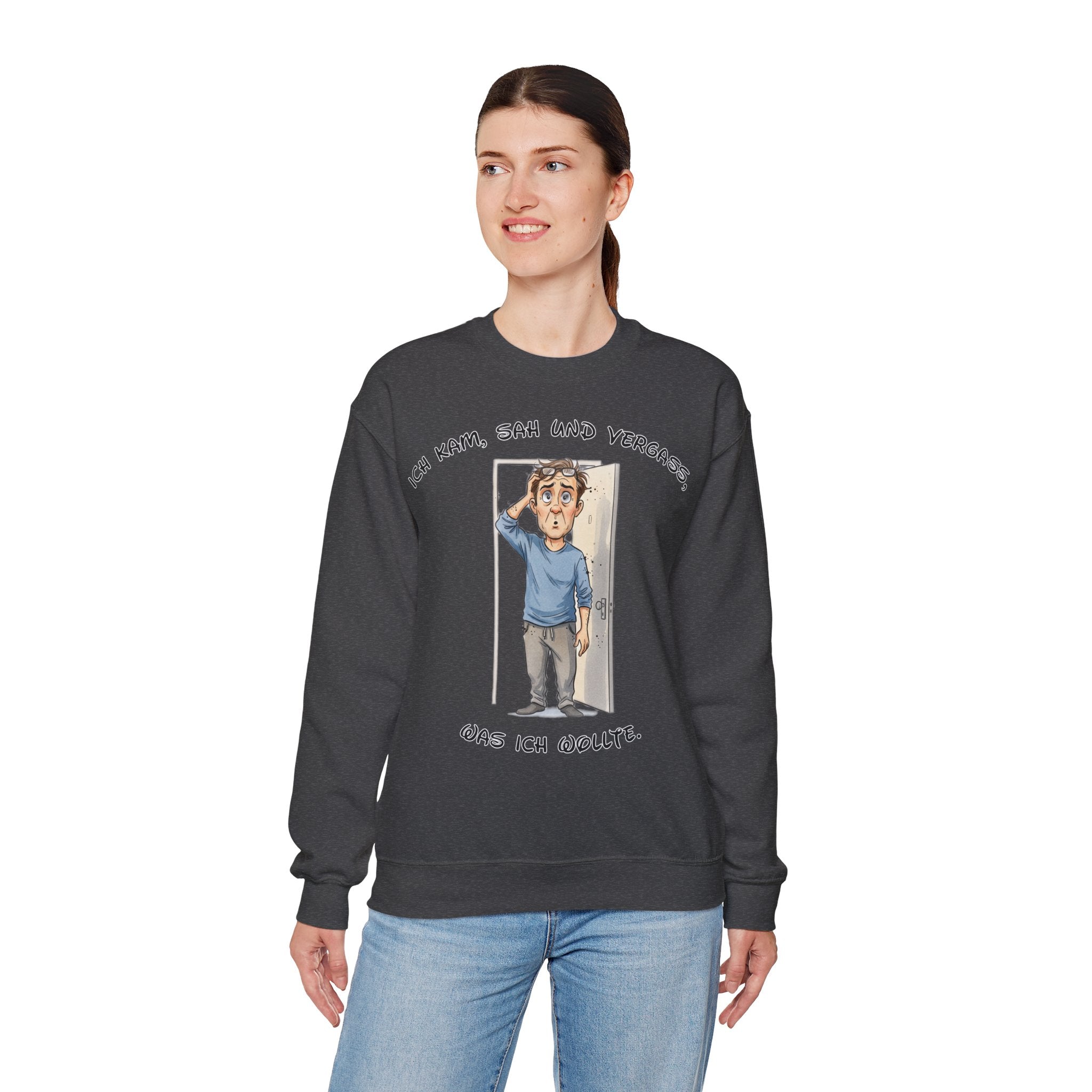 Ich kam, sah und vergaß Sweatshirt | Karikatur | Phönix-Potsdam®