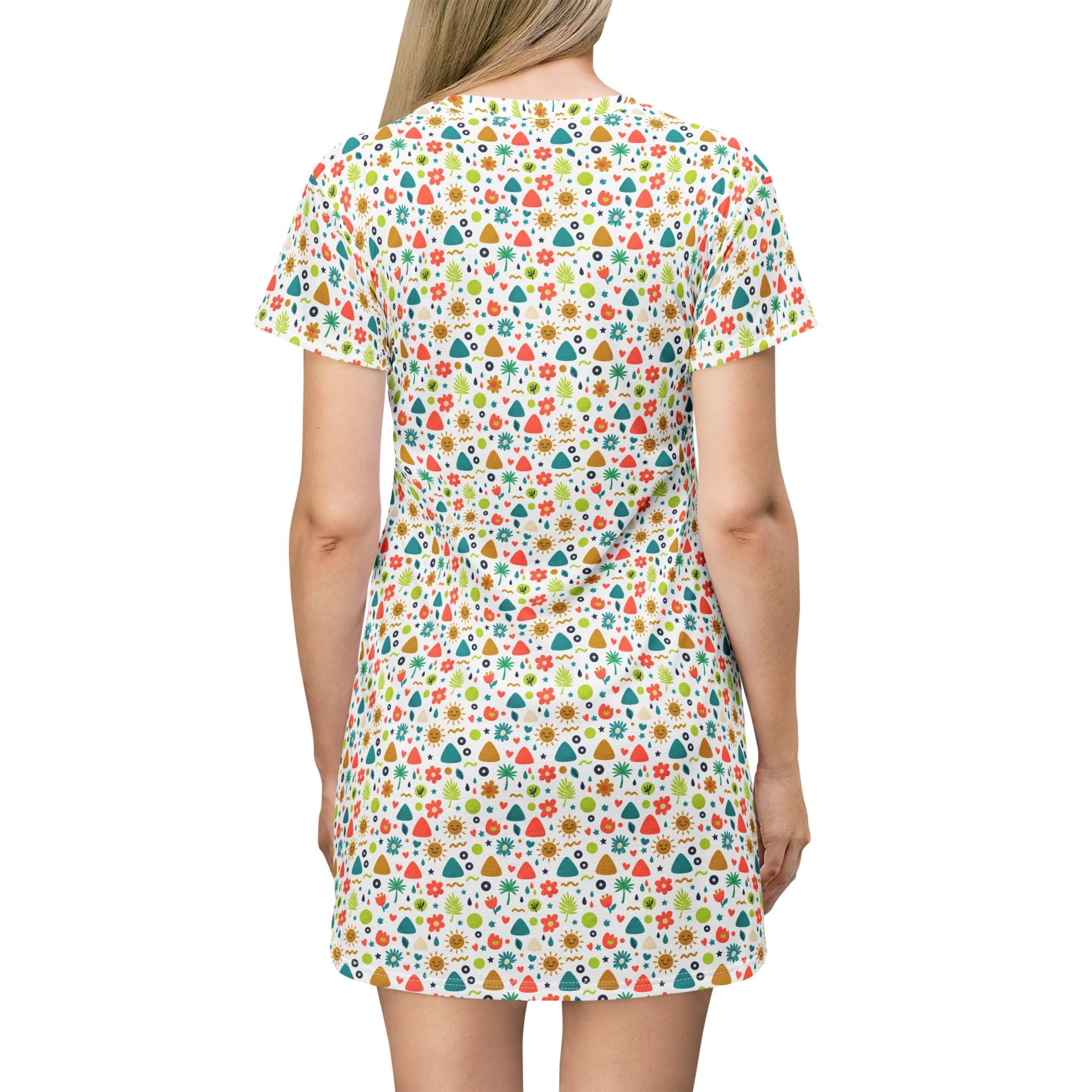 T-Shirt-Kleid | Gemustert | Allover-Print | Phönix-Potsdam®