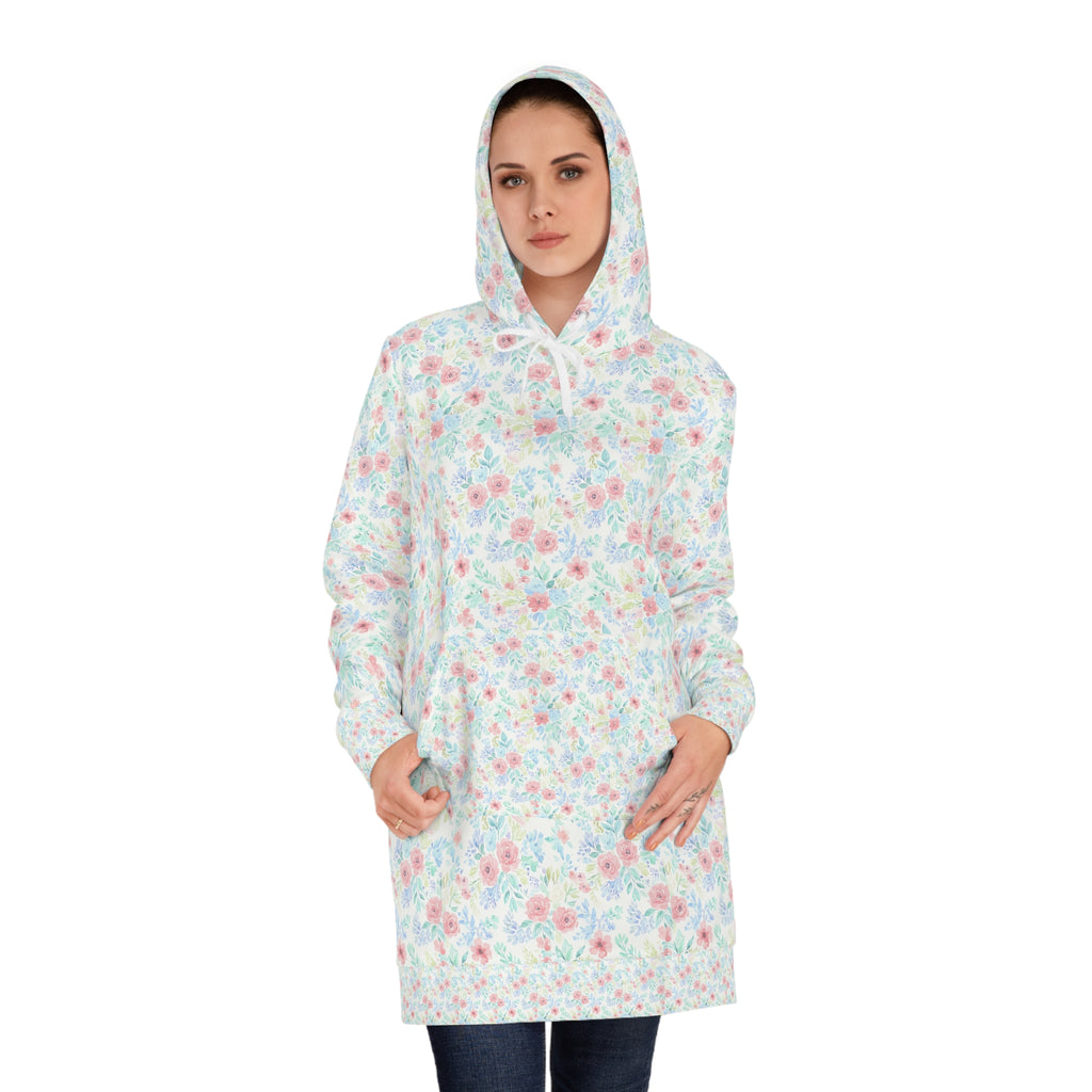 Long-Hoodie AOP „Blumen“ | Pastell Floral | Phönix-Potsdam®