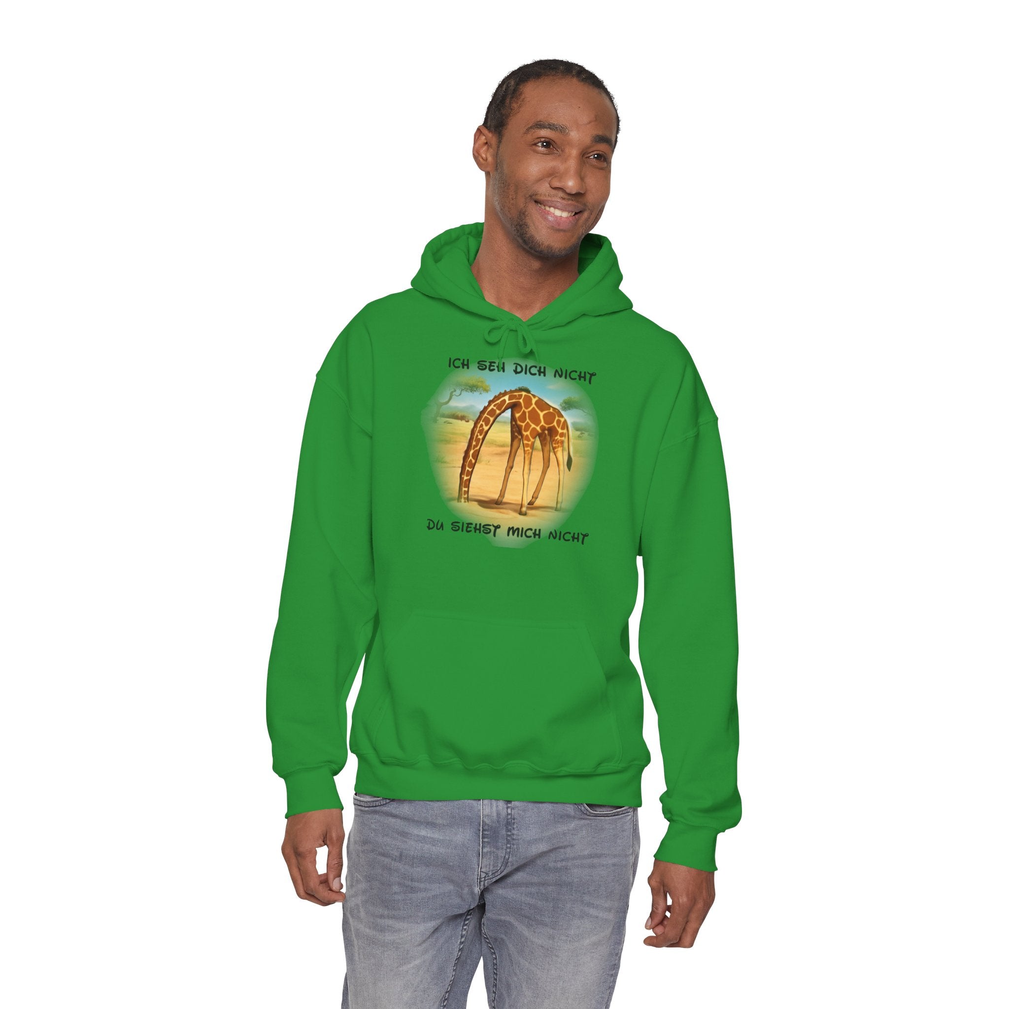 Giraffe Hoodie „Ich seh dich nicht“ | All-Over-Print | Phönix-Potsdam®