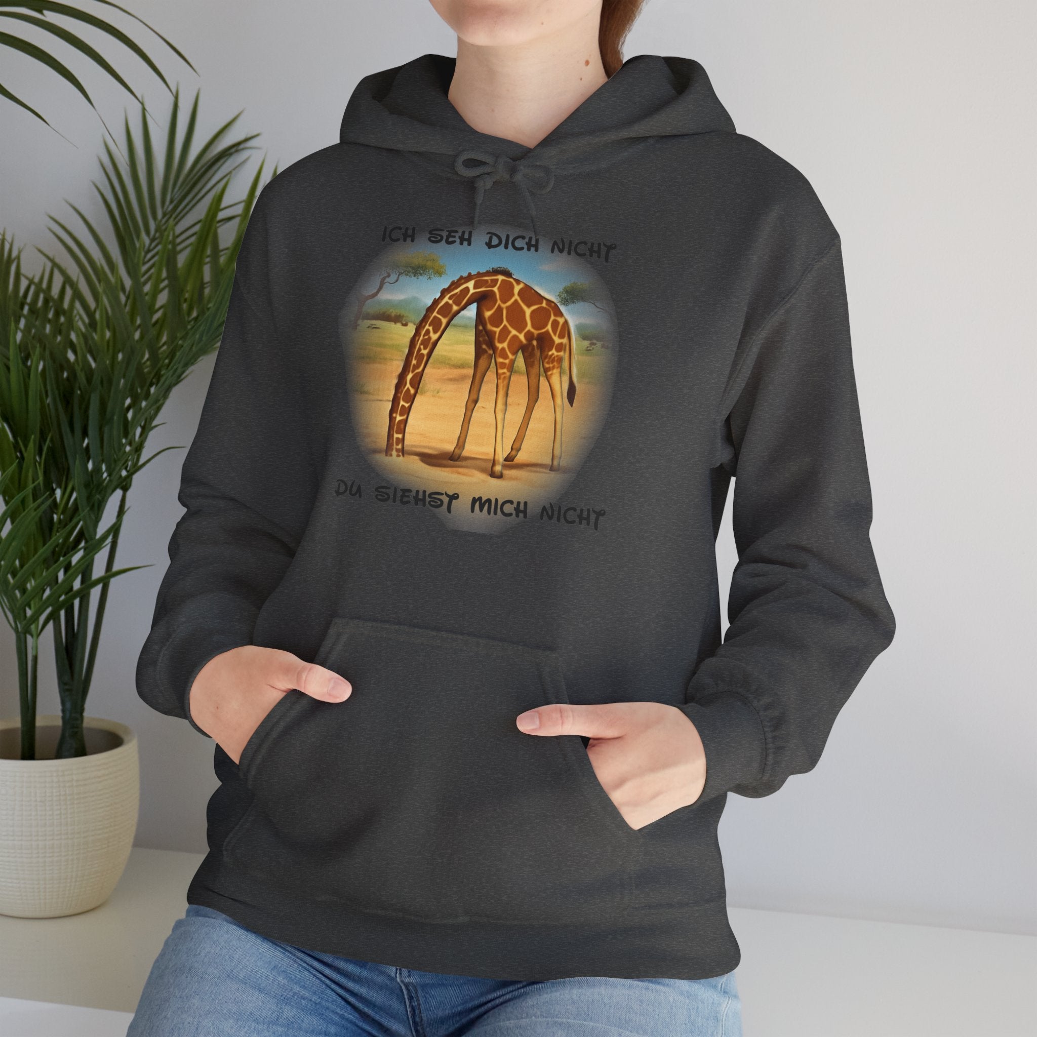 Giraffe Hoodie „Ich seh dich nicht“ | All-Over-Print | Phönix-Potsdam®