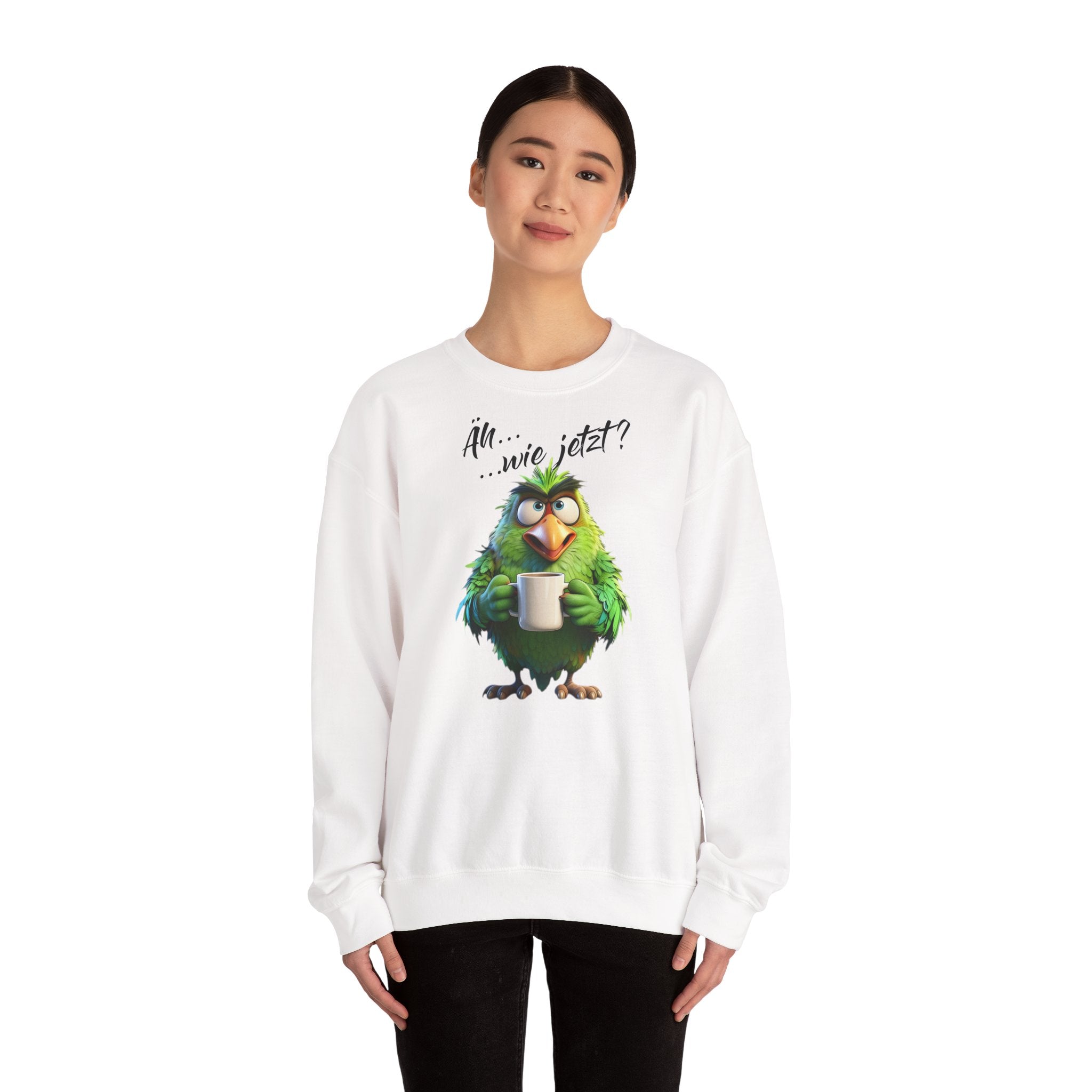 Papagei „Äh...wie jetzt?“ Sweatshirt | Humor | Phönix-Potsdam®