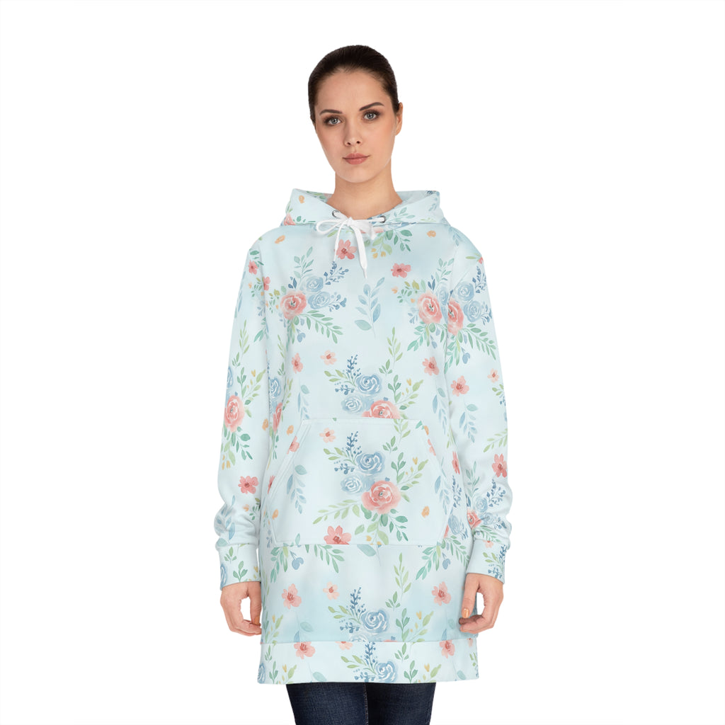 Long-Hoodie AOP „Blumen“ | Pastell Floral | Phönix-Potsdam®