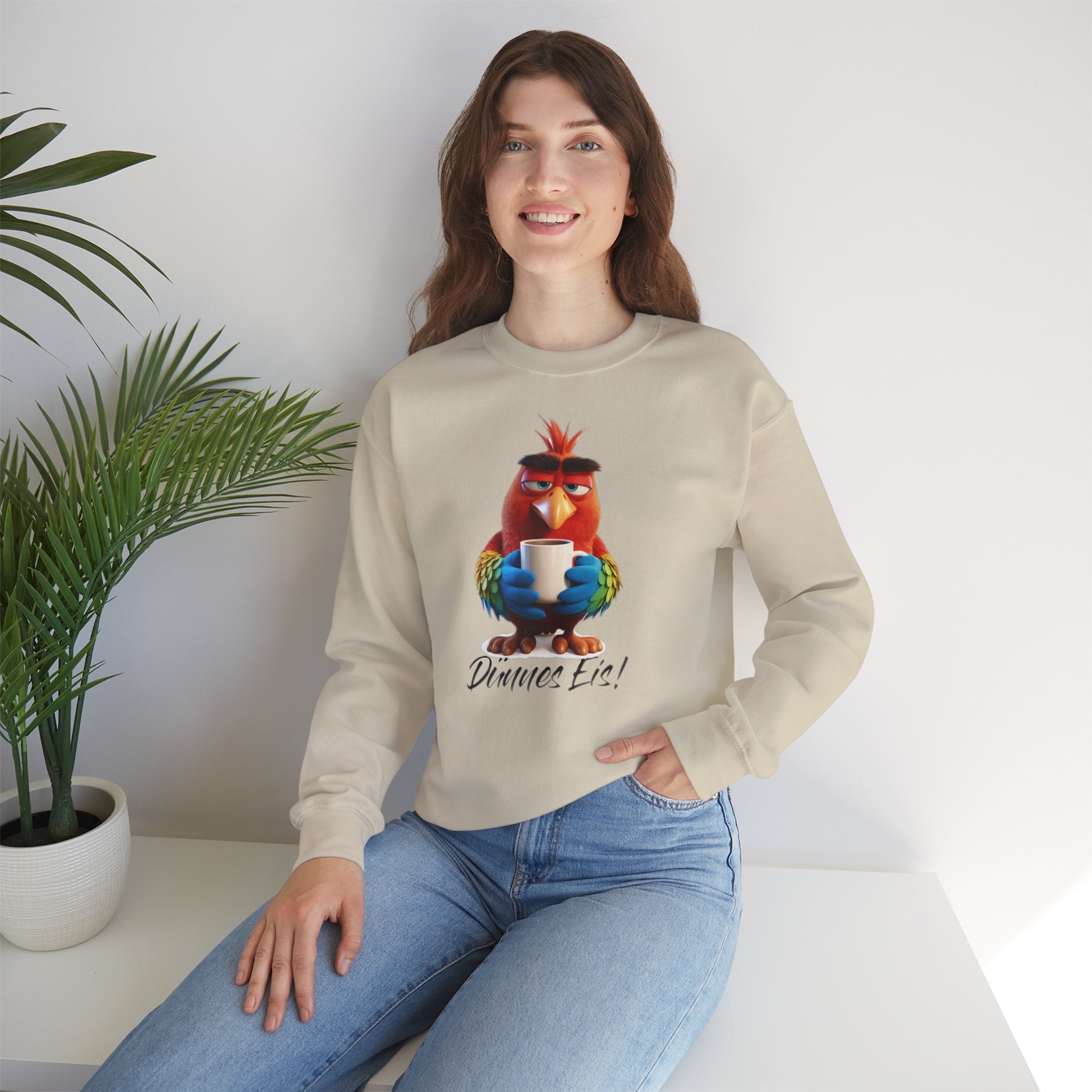 Papagei „Dünnes Eis!“ Sweatshirt | Humor | Phönix-Potsdam®