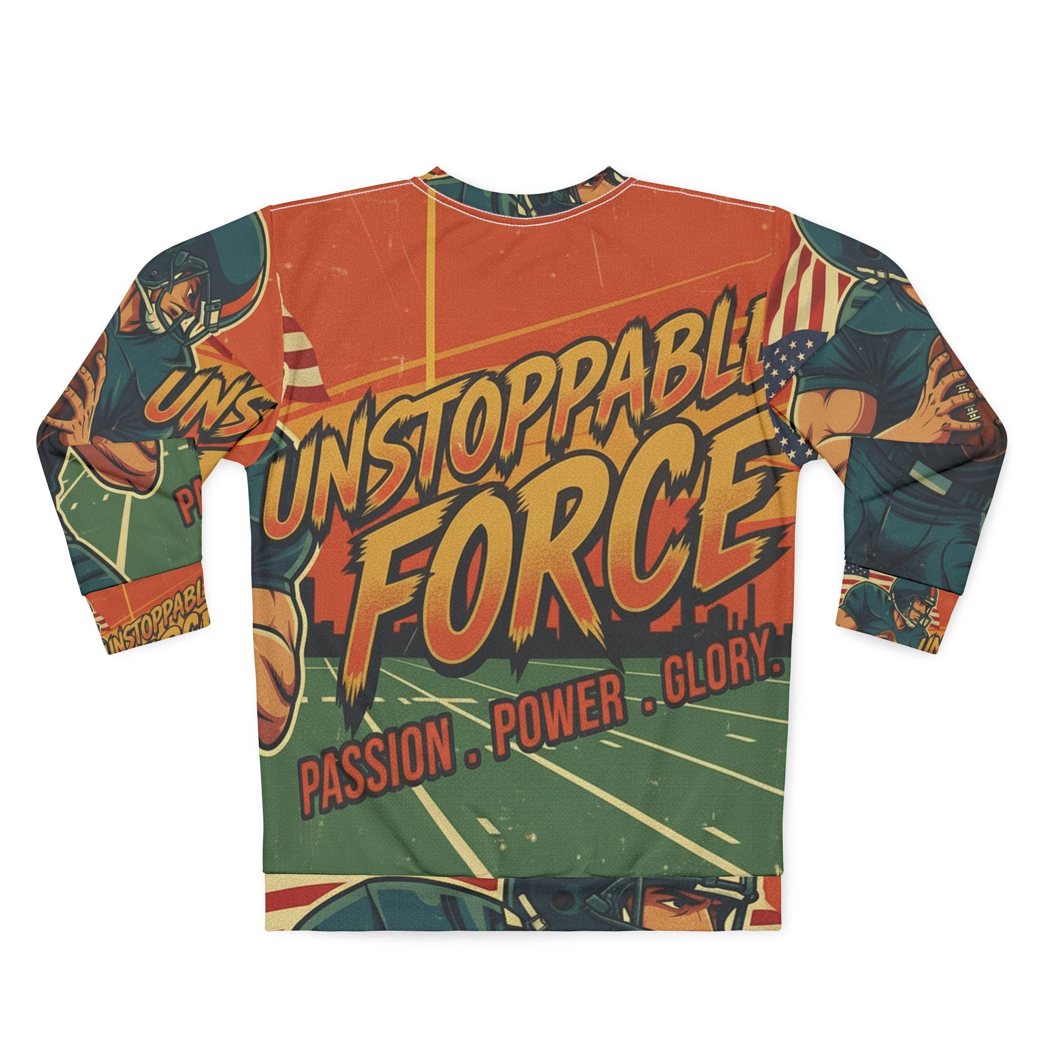 American Football Sweatshirt – "Unstoppable Force" | All-Over-Print | Phönix-Potsdam®