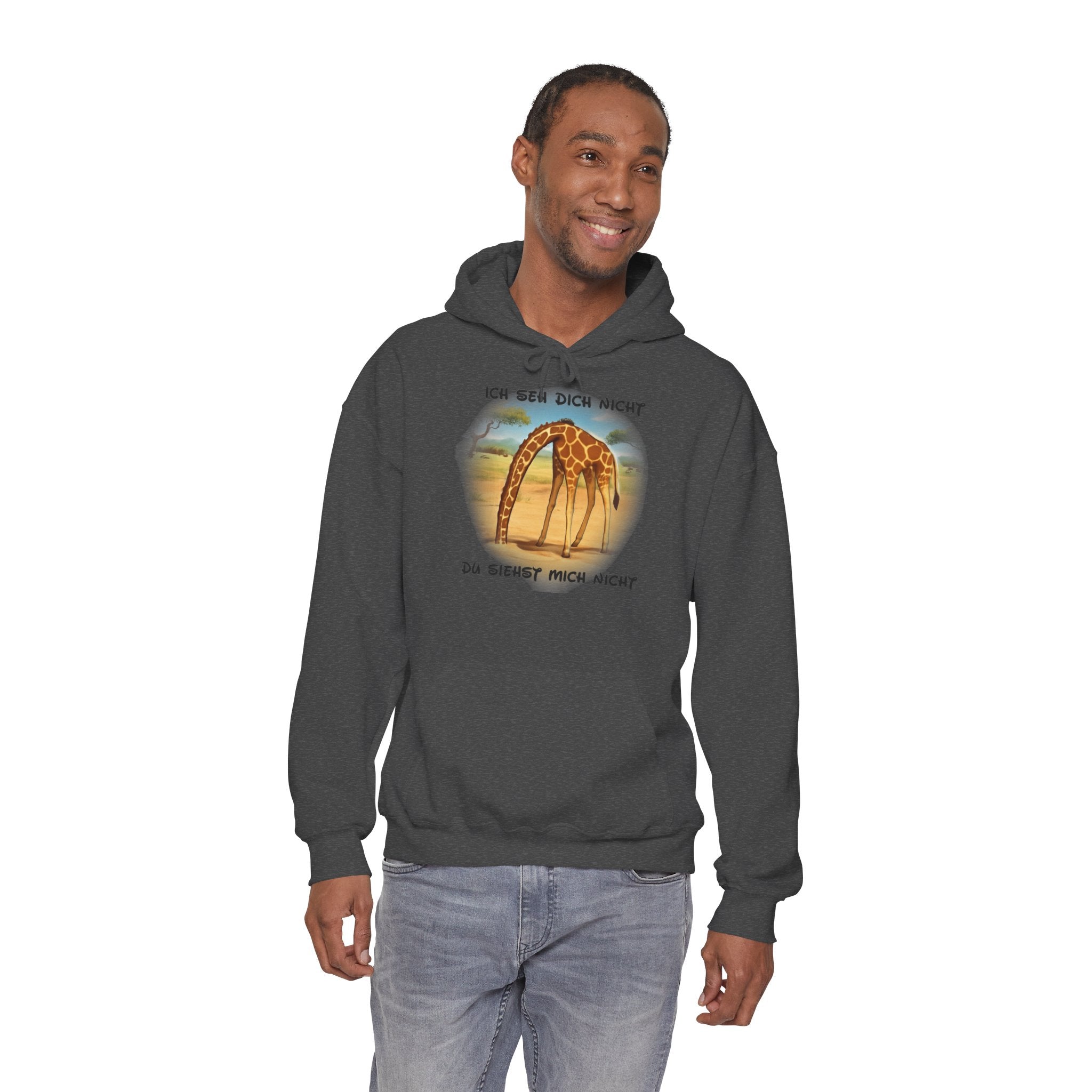 Giraffe Hoodie „Ich seh dich nicht“ | All-Over-Print | Phönix-Potsdam®