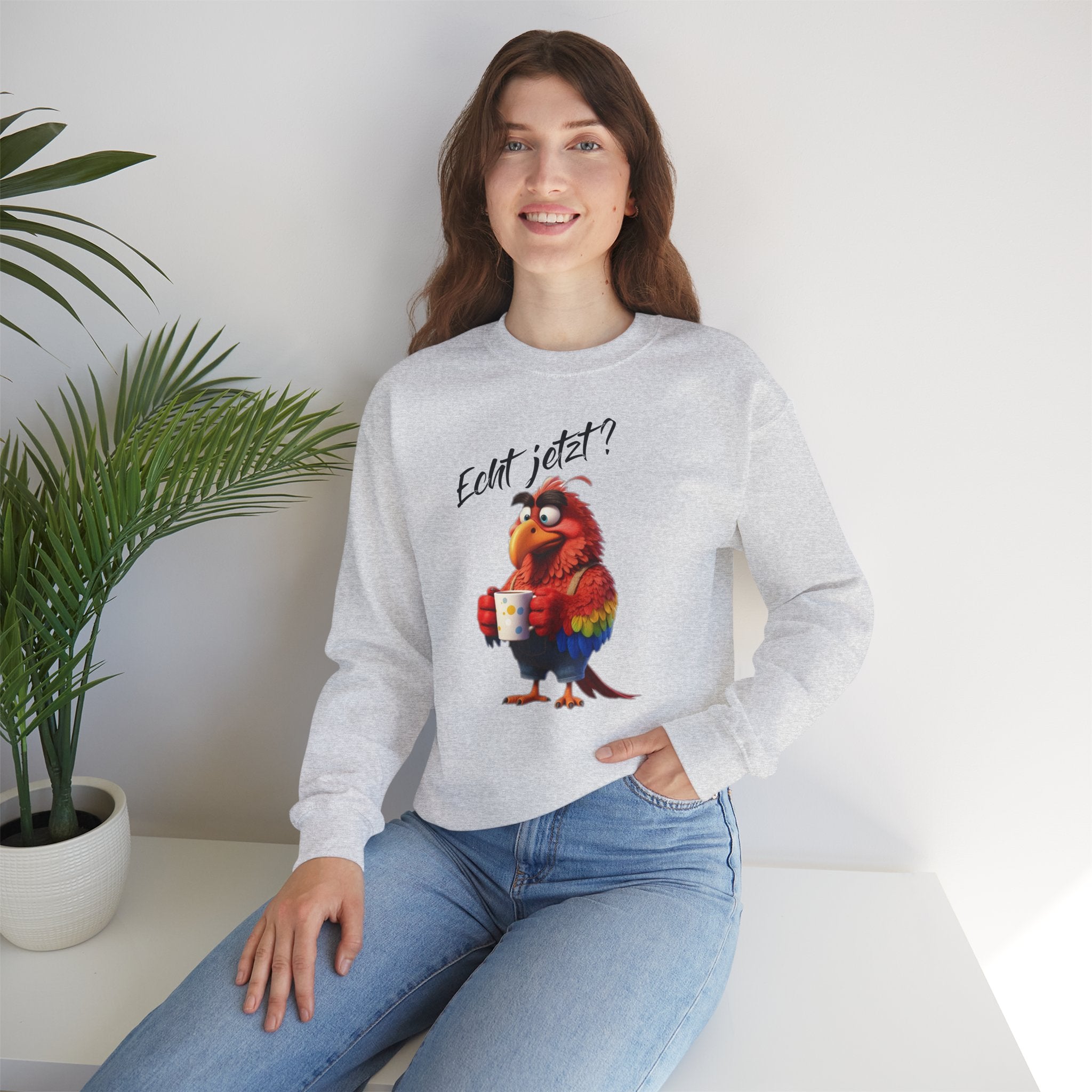 Papagei „Echt jetzt?“ Sweatshirt | Humor | Phönix-Potsdam®