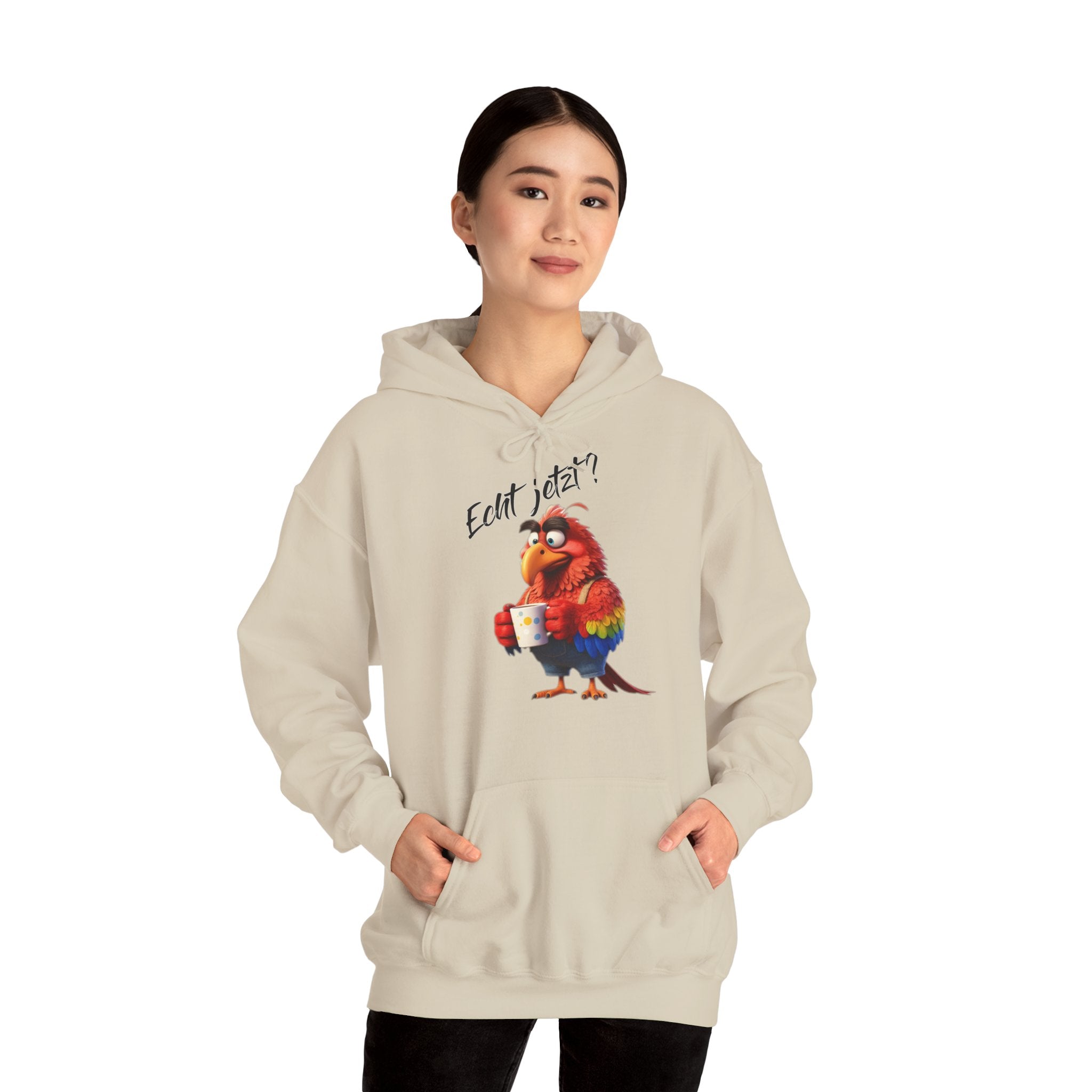 Papagei „Echt jetzt?“ Hoodie | Humor | Phönix-Potsdam®