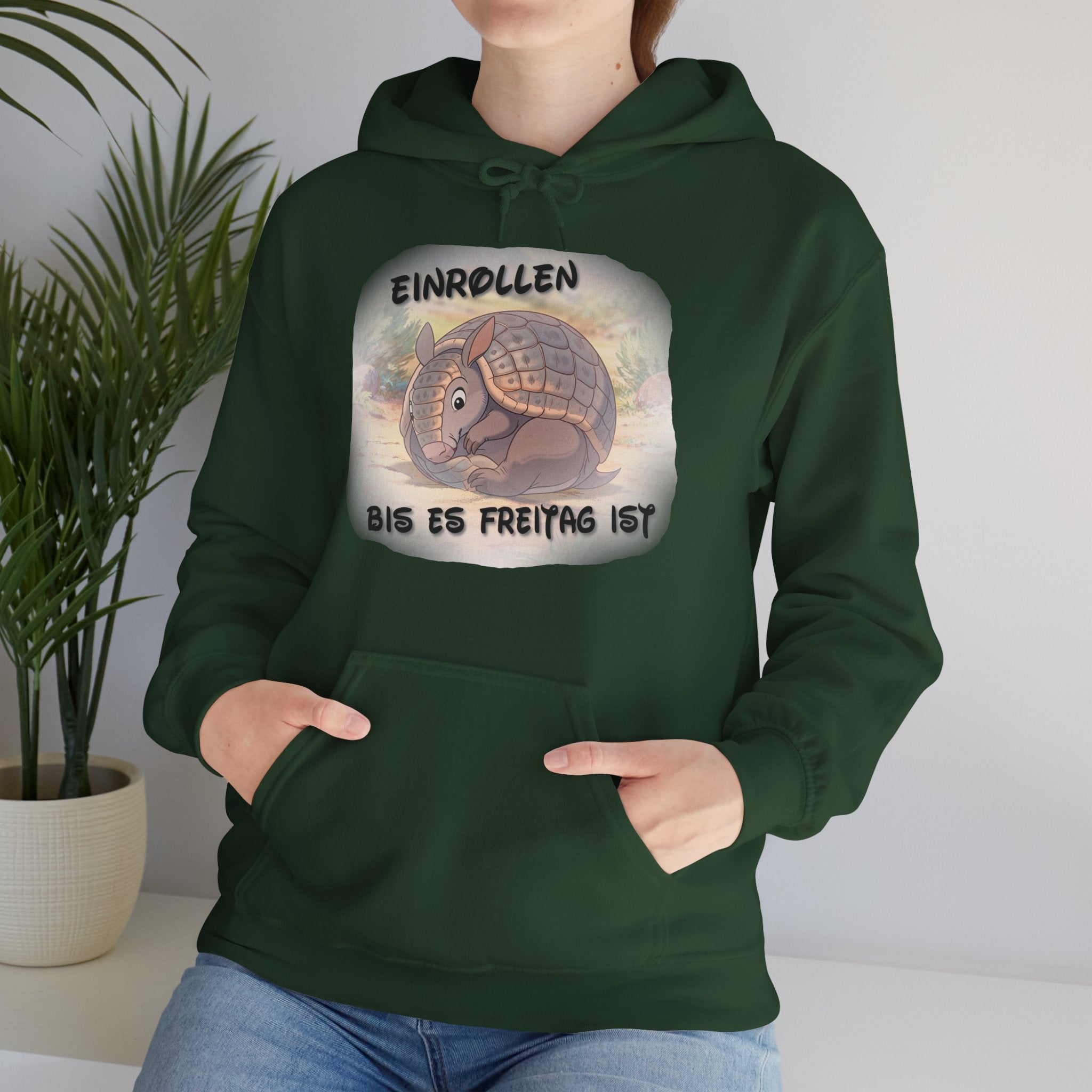 Gürteltier „Einrollen bis es Freitag ist“ Hoodie | Phönix-Potsdam®