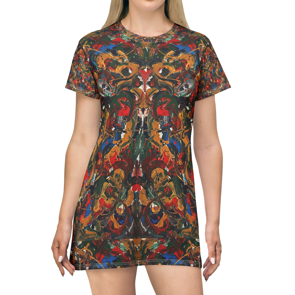 T-Shirt-Kleid | Kaleidoskop | Allover-Print | Phönix-Potsdam®
