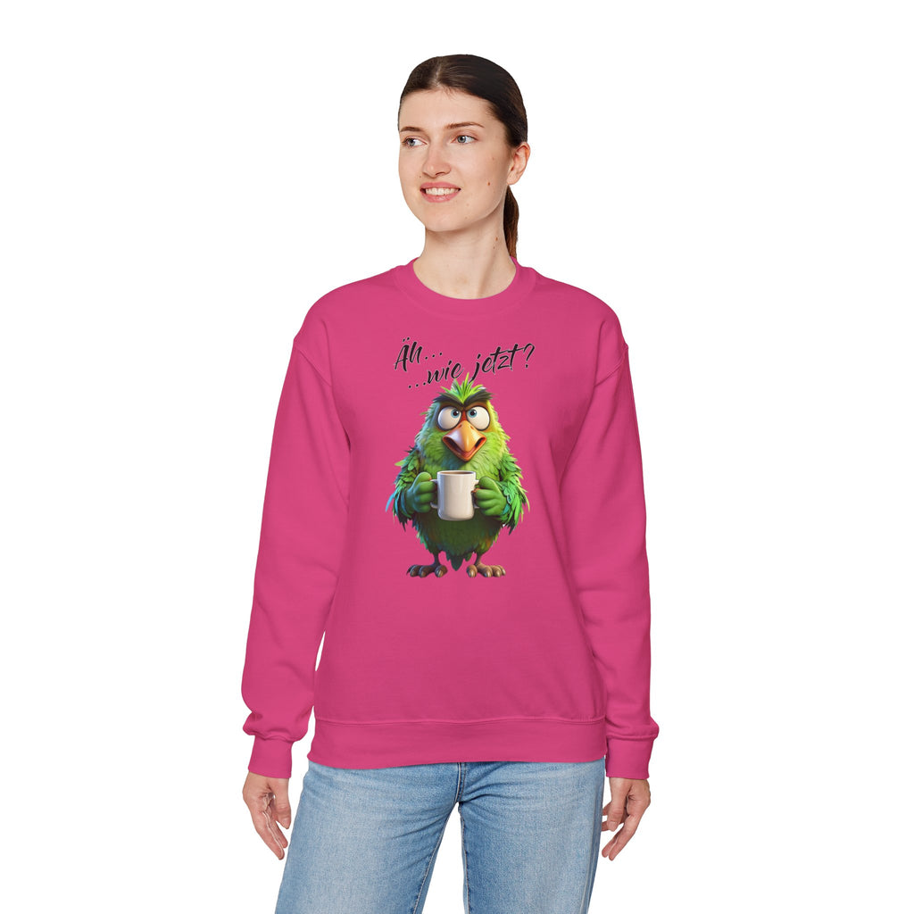 Papagei „Äh...wie jetzt?“ Sweatshirt | Humor | Phönix-Potsdam®