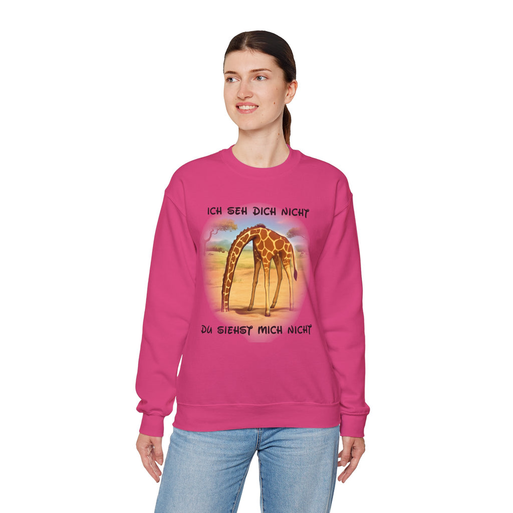 Giraffe Sweatshirt „Ich seh dich nicht“ | All-Over-Print | Phönix-Potsdam®