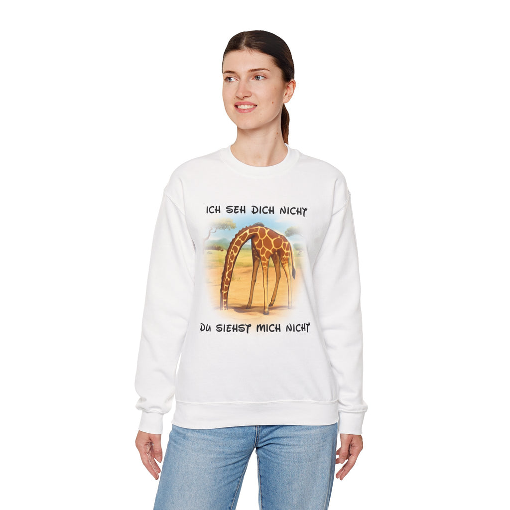 Giraffe Sweatshirt „Ich seh dich nicht“ | All-Over-Print | Phönix-Potsdam®