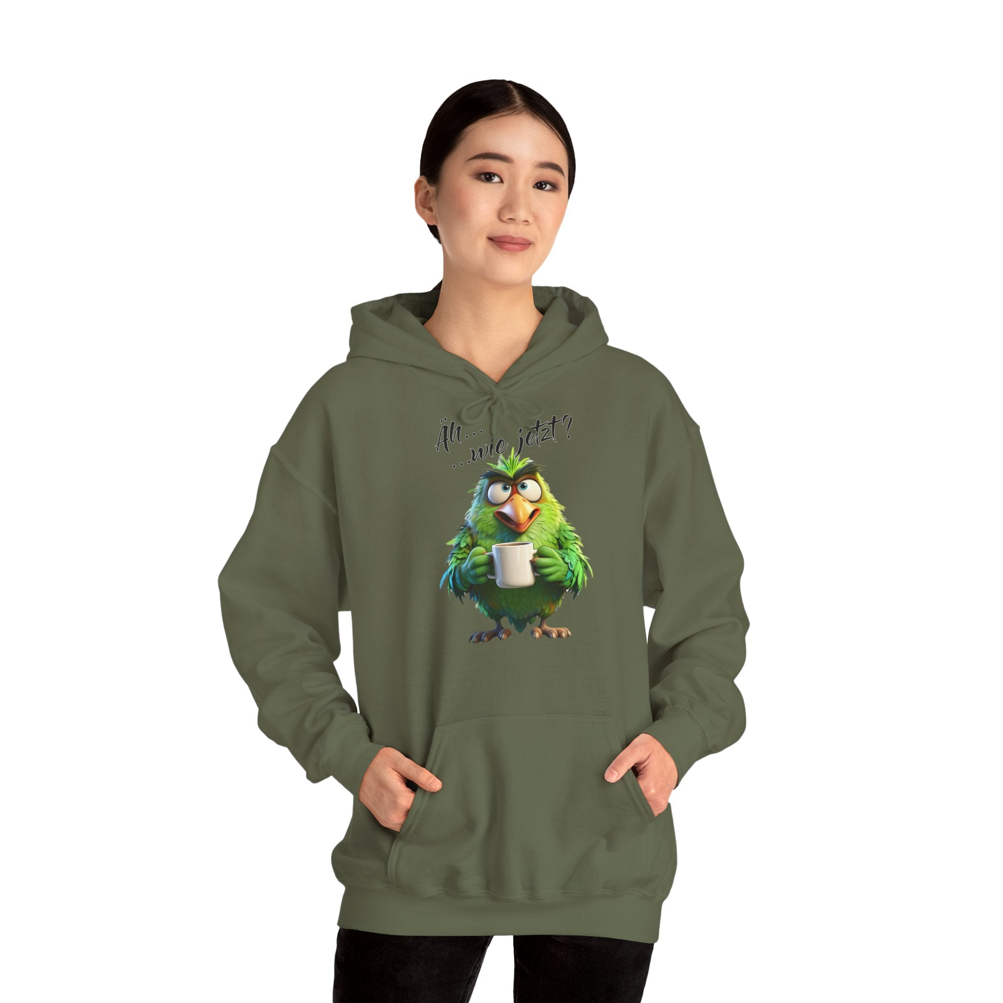 Papagei „Äh...wie jetzt?“ Hoodie | Humor | Phönix-Potsdam®