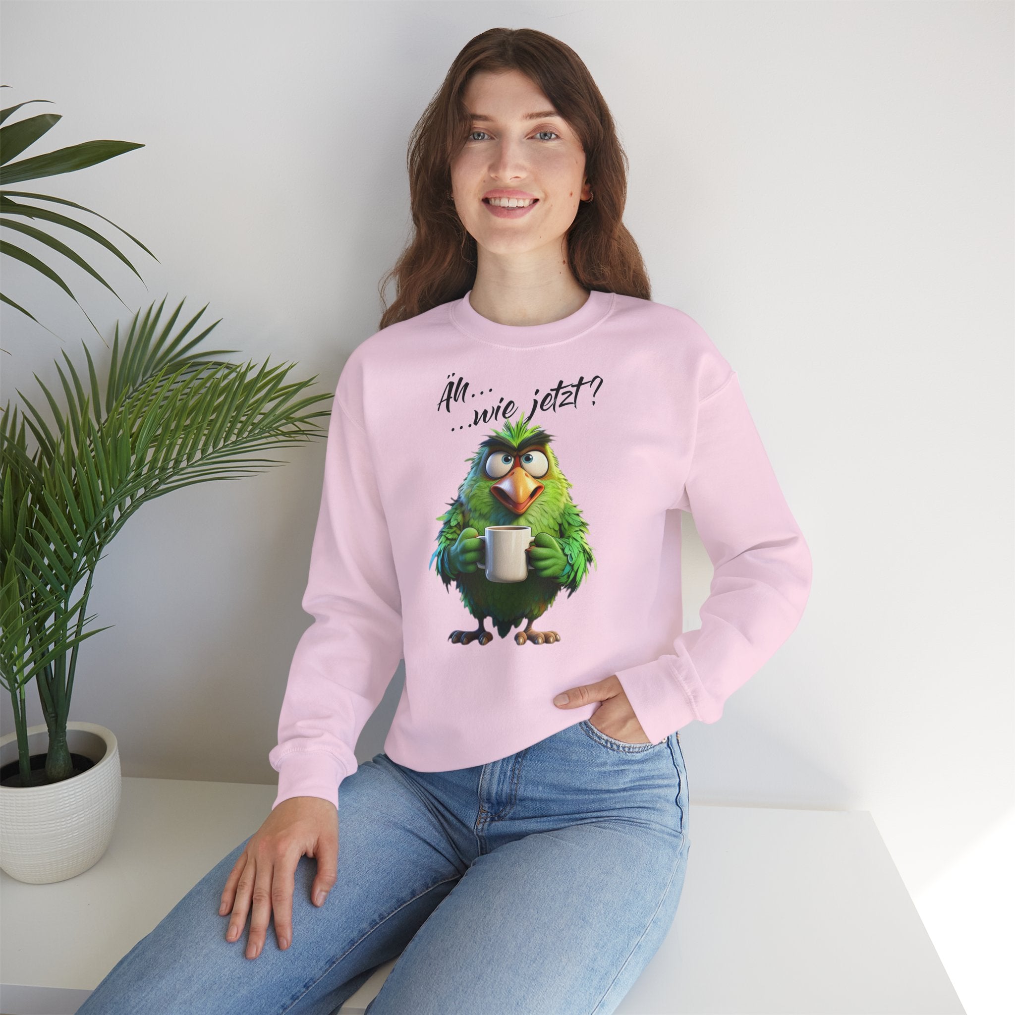 Papagei „Äh...wie jetzt?“ Sweatshirt | Humor | Phönix-Potsdam®