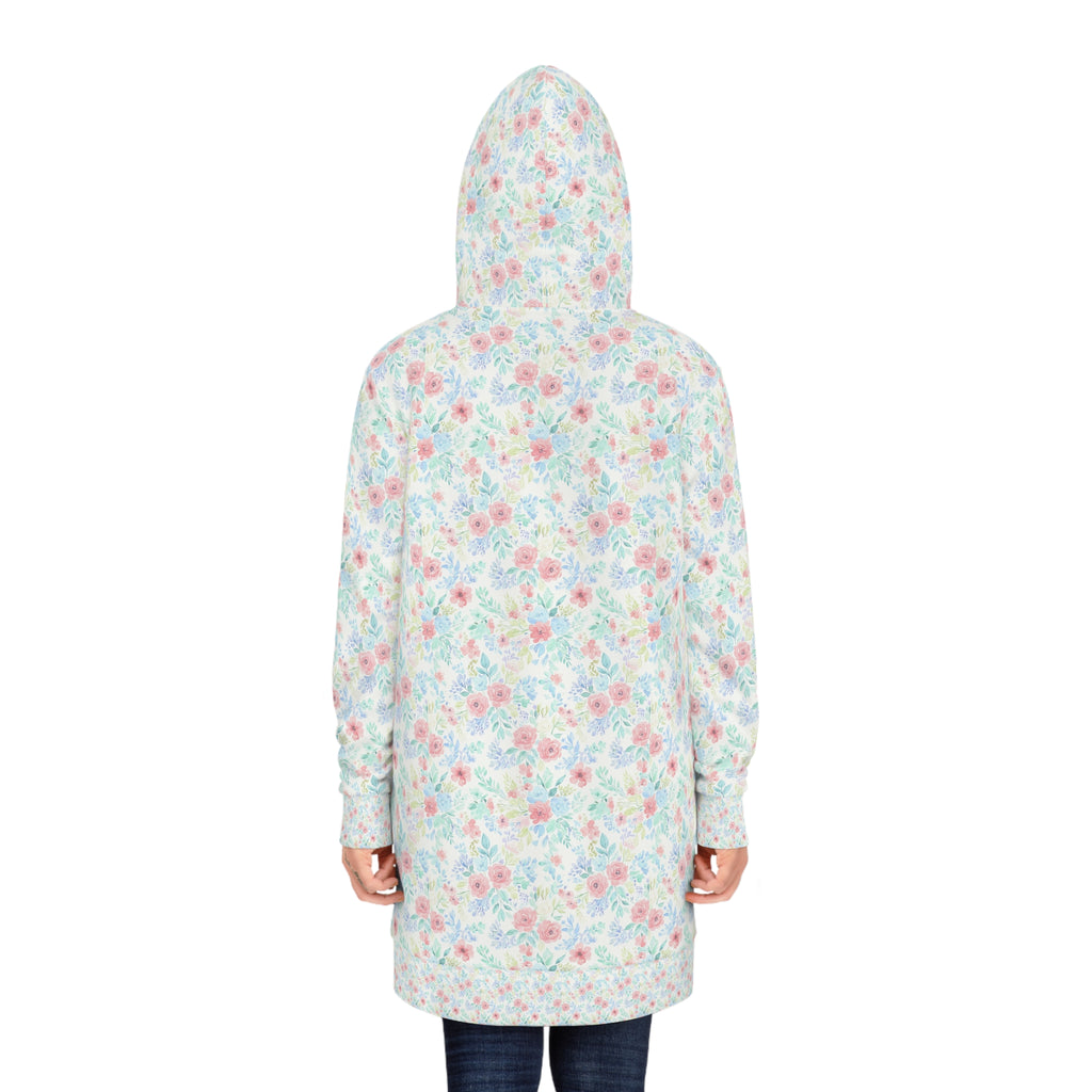 Long-Hoodie AOP „Blumen“ | Pastell Floral | Phönix-Potsdam®