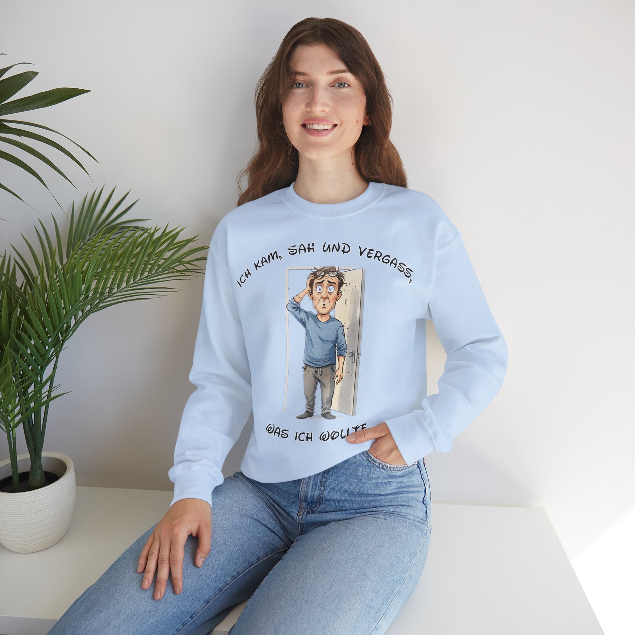 Ich kam, sah und vergaß Sweatshirt | Karikatur | Phönix-Potsdam®