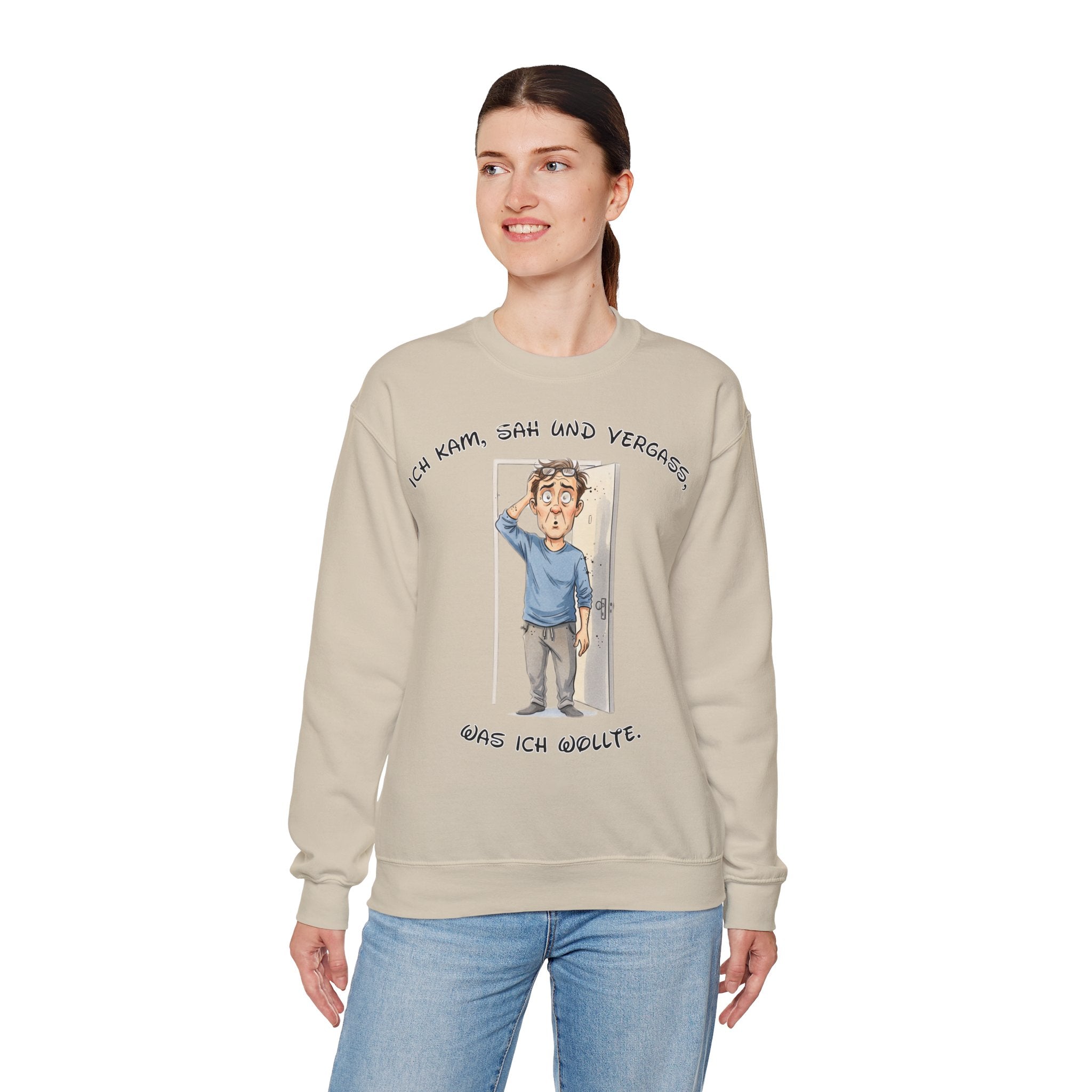 Ich kam, sah und vergaß Sweatshirt | Karikatur | Phönix-Potsdam®