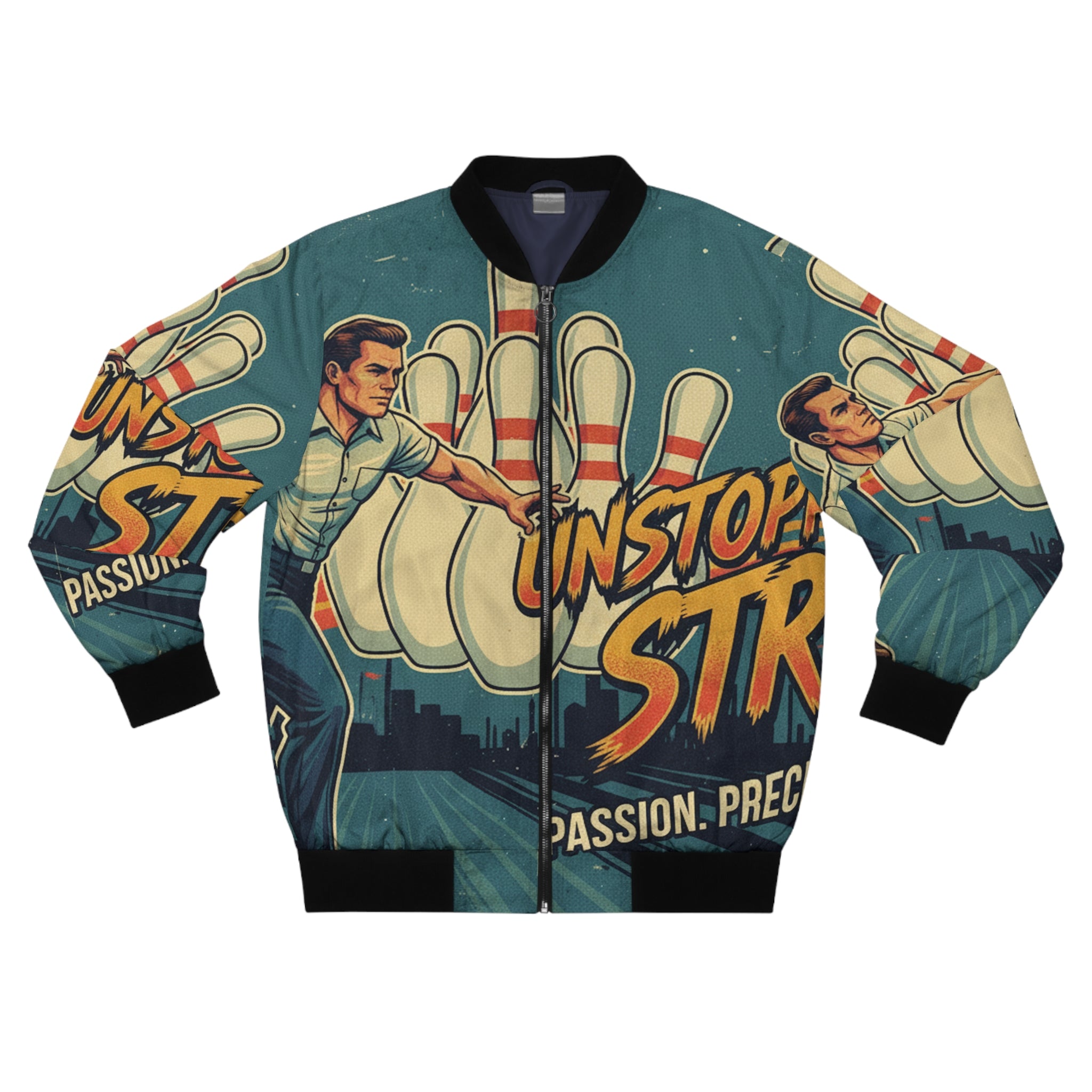 Männer Bomberjacke Bowling – Unstoppable Strike | Regular Fit