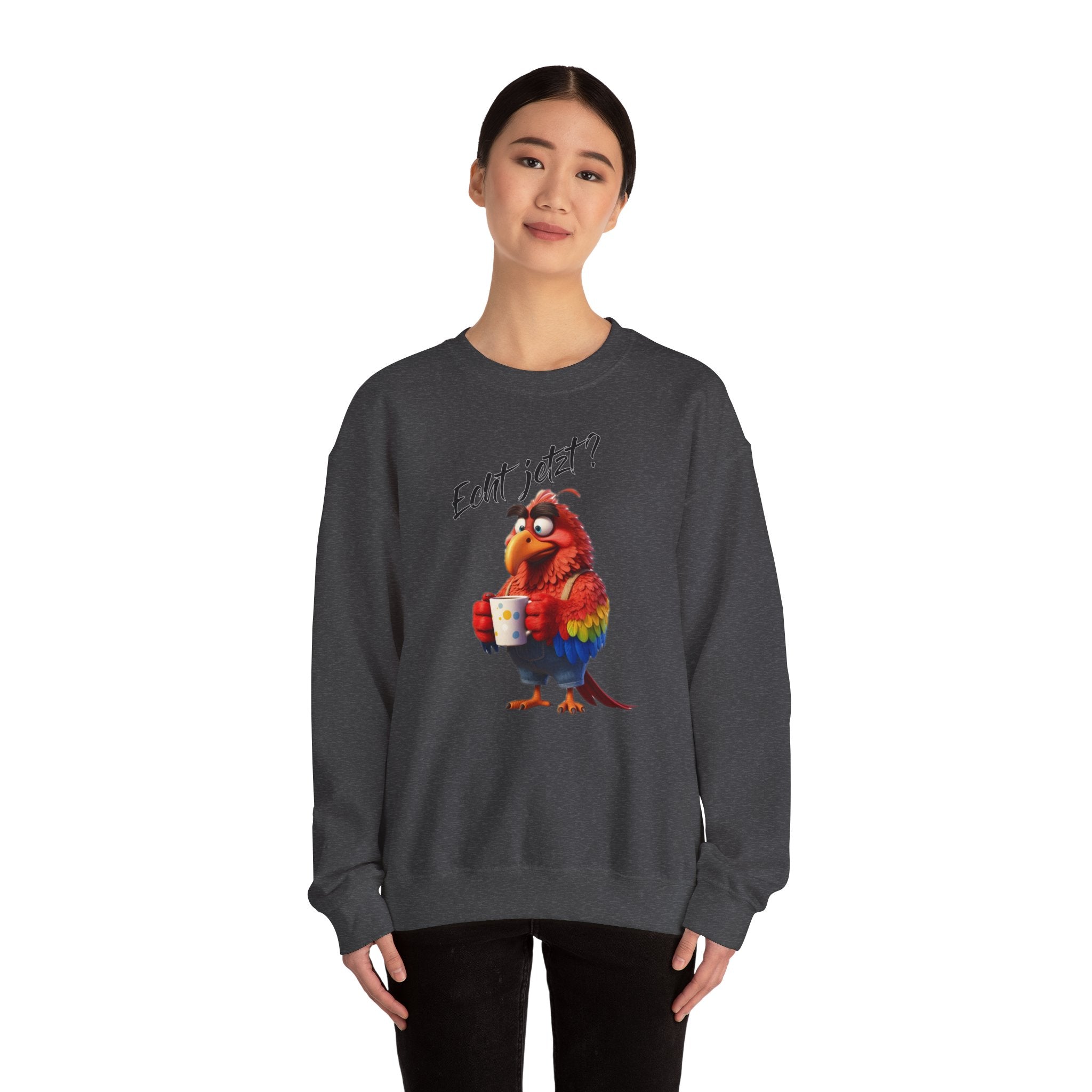 Papagei „Echt jetzt?“ Sweatshirt | Humor | Phönix-Potsdam®