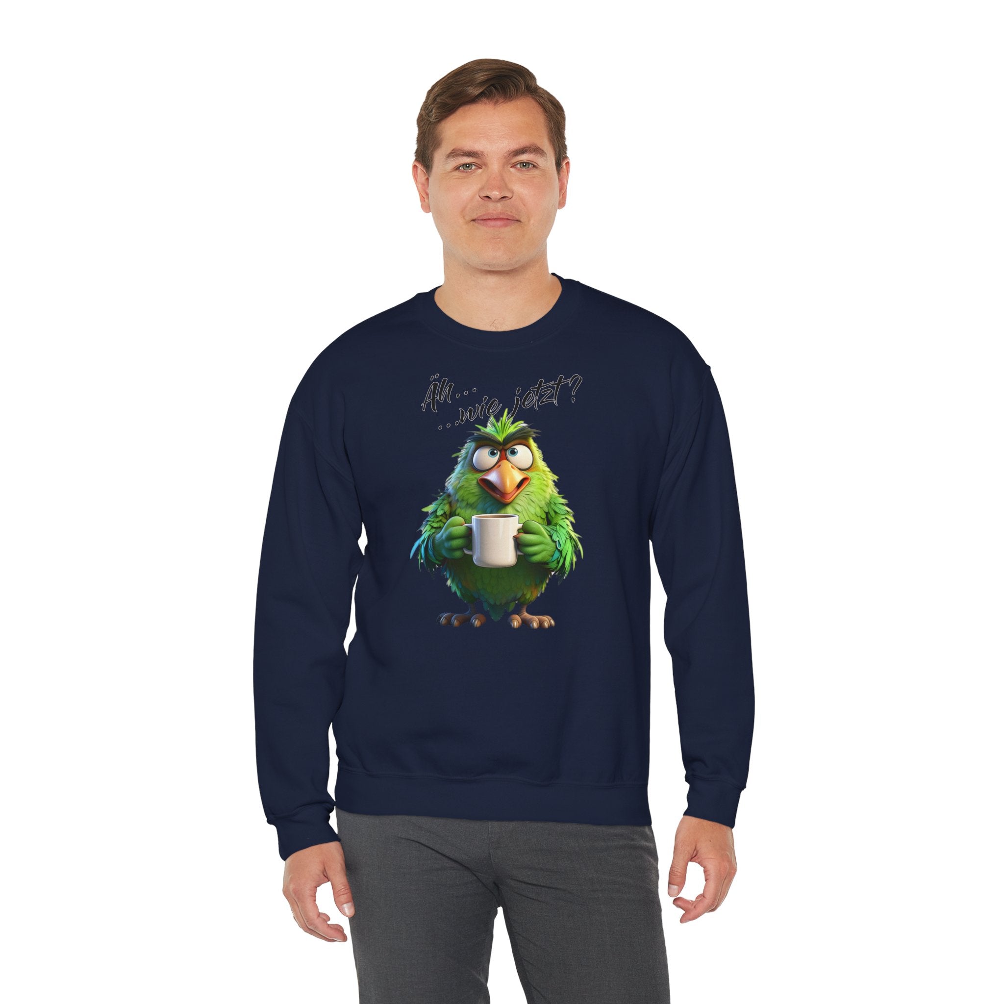 Papagei „Äh...wie jetzt?“ Sweatshirt | Humor | Phönix-Potsdam®