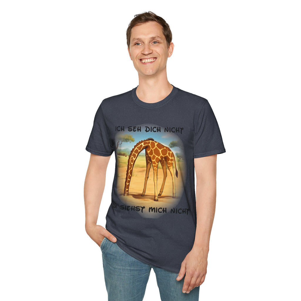 Giraffe „Ich seh dich nicht – Du siehst mich nicht“ T-Shirt | Phönix-Potsdam®