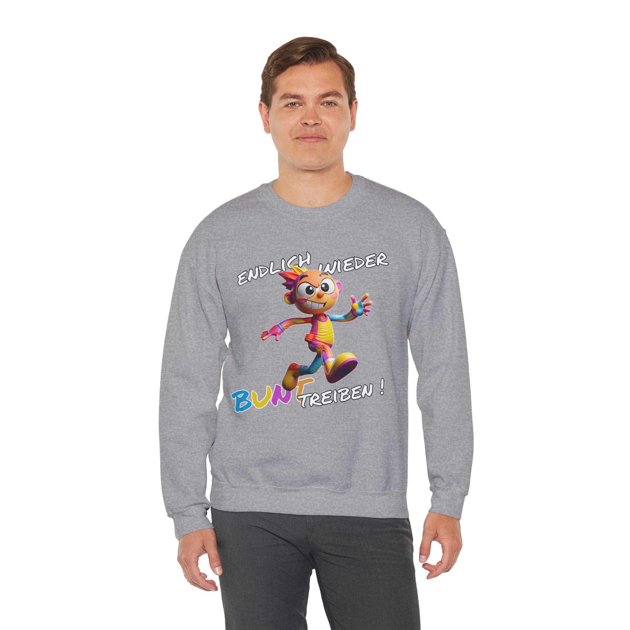 Sweatshirt „Endlich wieder BUNT treiben!“ | Humor | Phönix-Potsdam®