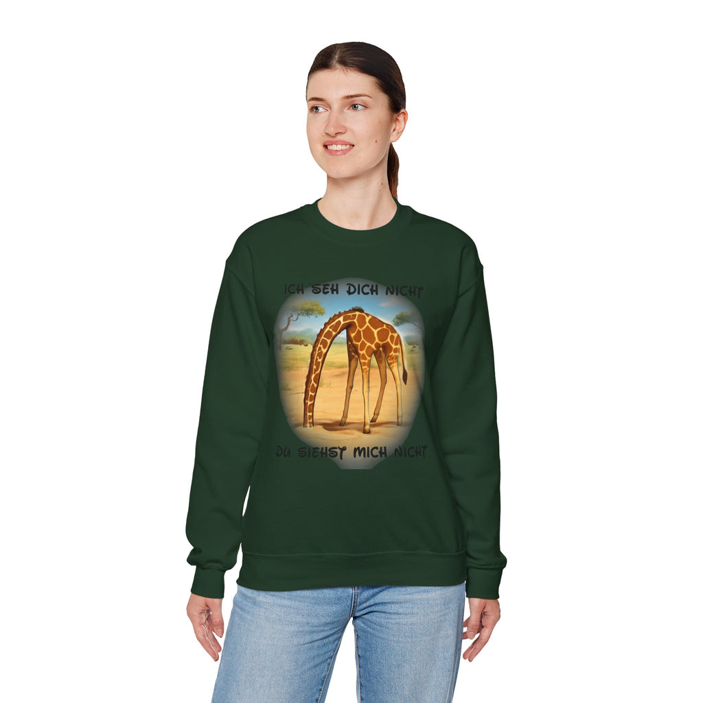 Giraffe Sweatshirt „Ich seh dich nicht“ | All-Over-Print | Phönix-Potsdam®