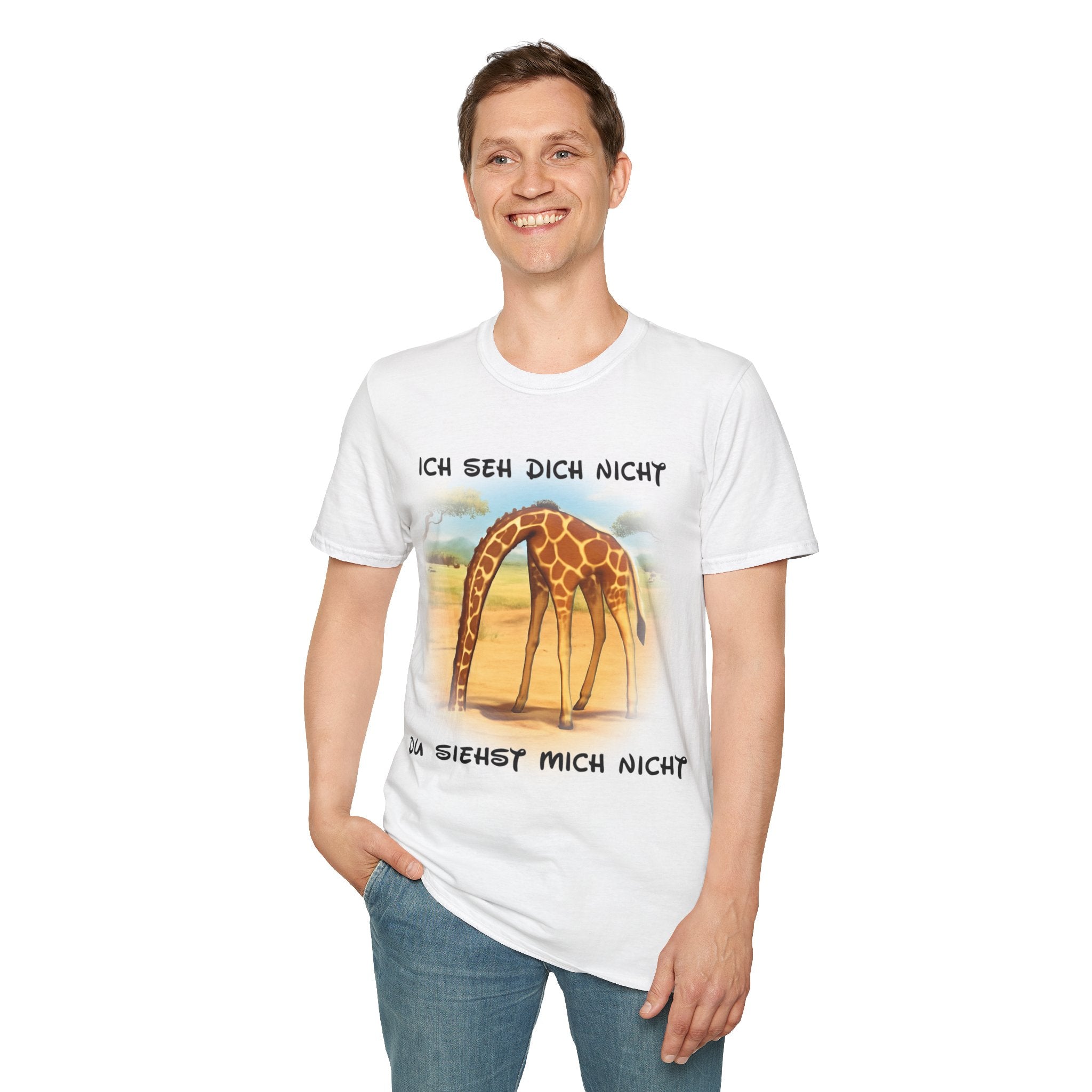 Giraffe „Ich seh dich nicht – Du siehst mich nicht“ T-Shirt | Phönix-Potsdam®
