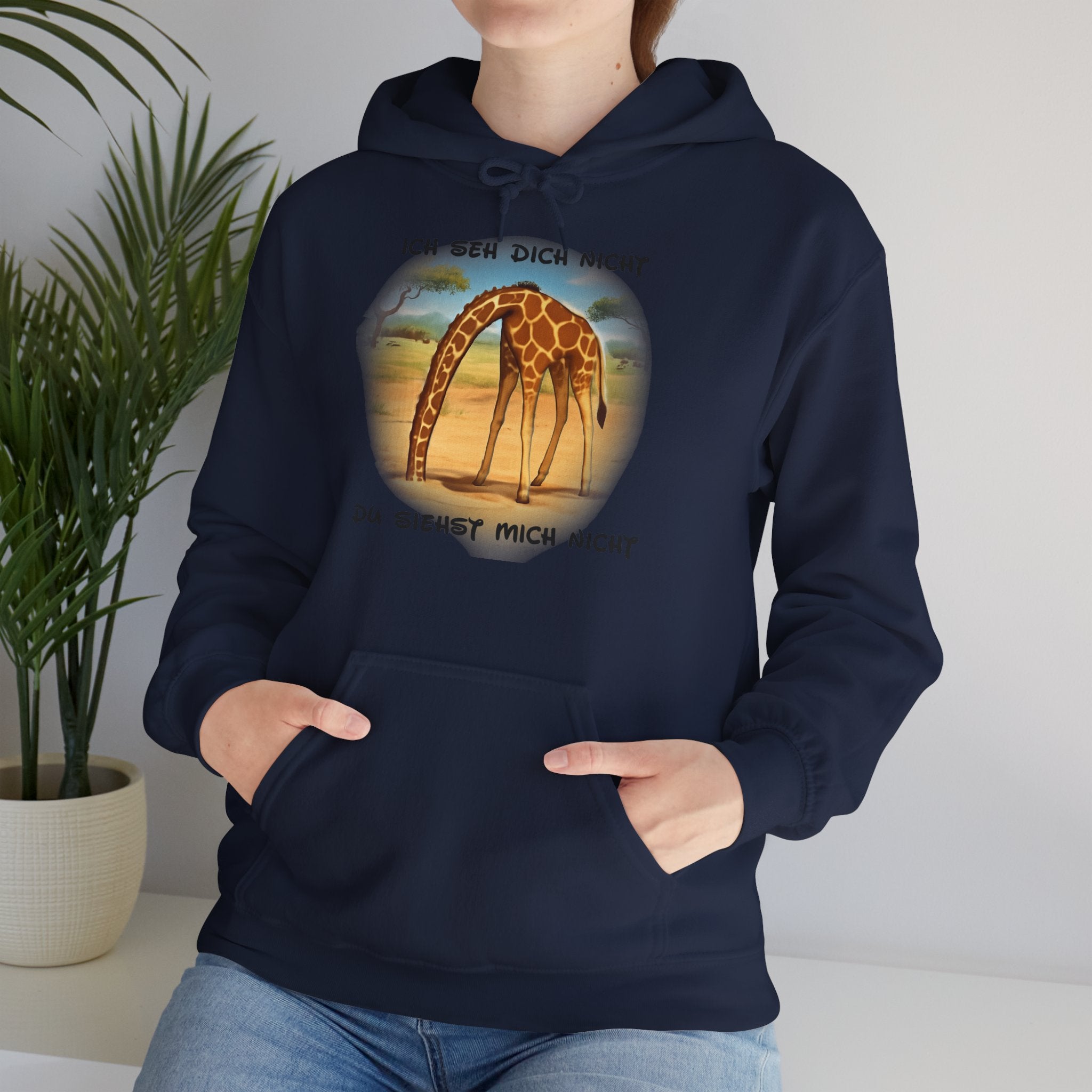 Giraffe Hoodie „Ich seh dich nicht“ | All-Over-Print | Phönix-Potsdam®