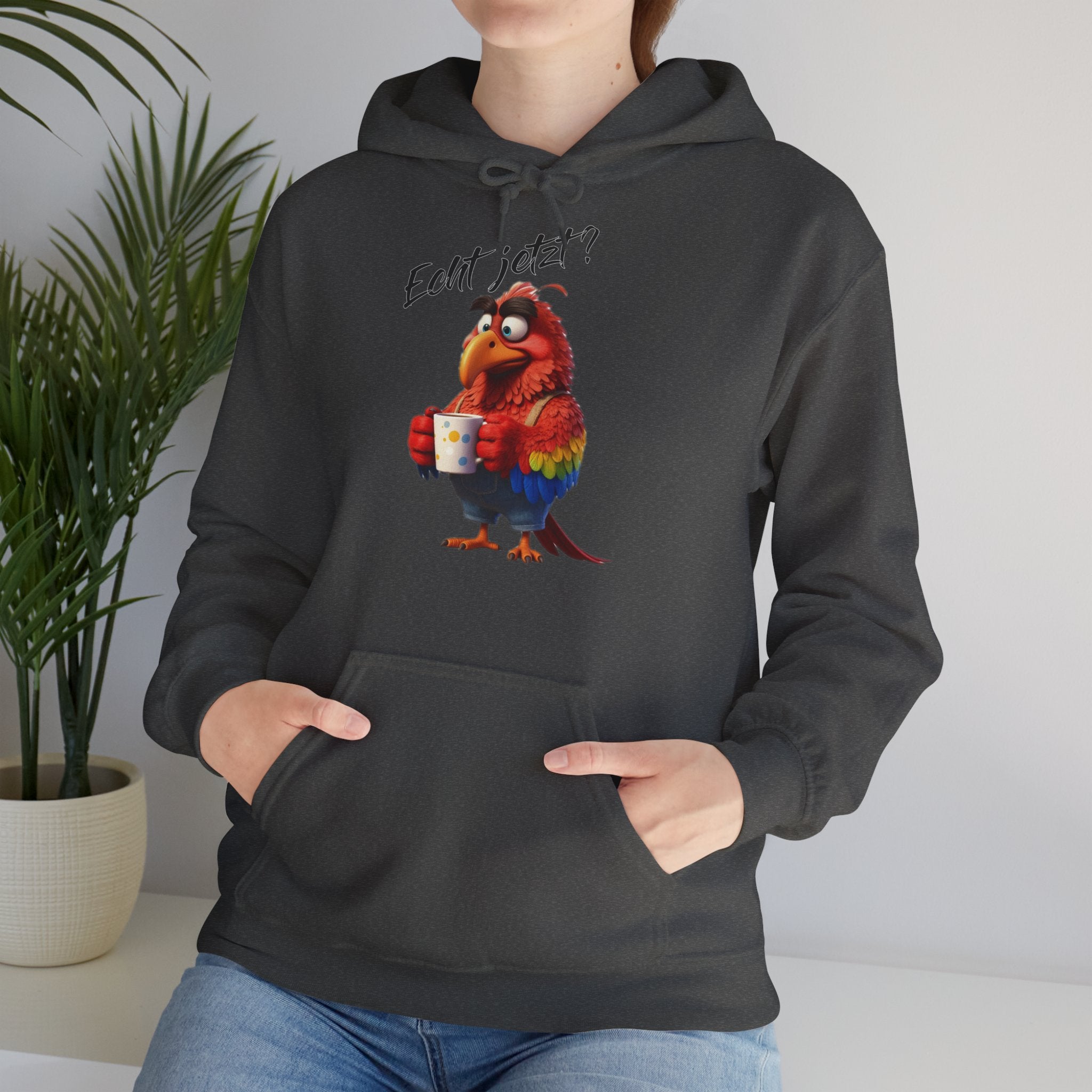 Papagei „Echt jetzt?“ Hoodie | Humor | Phönix-Potsdam®
