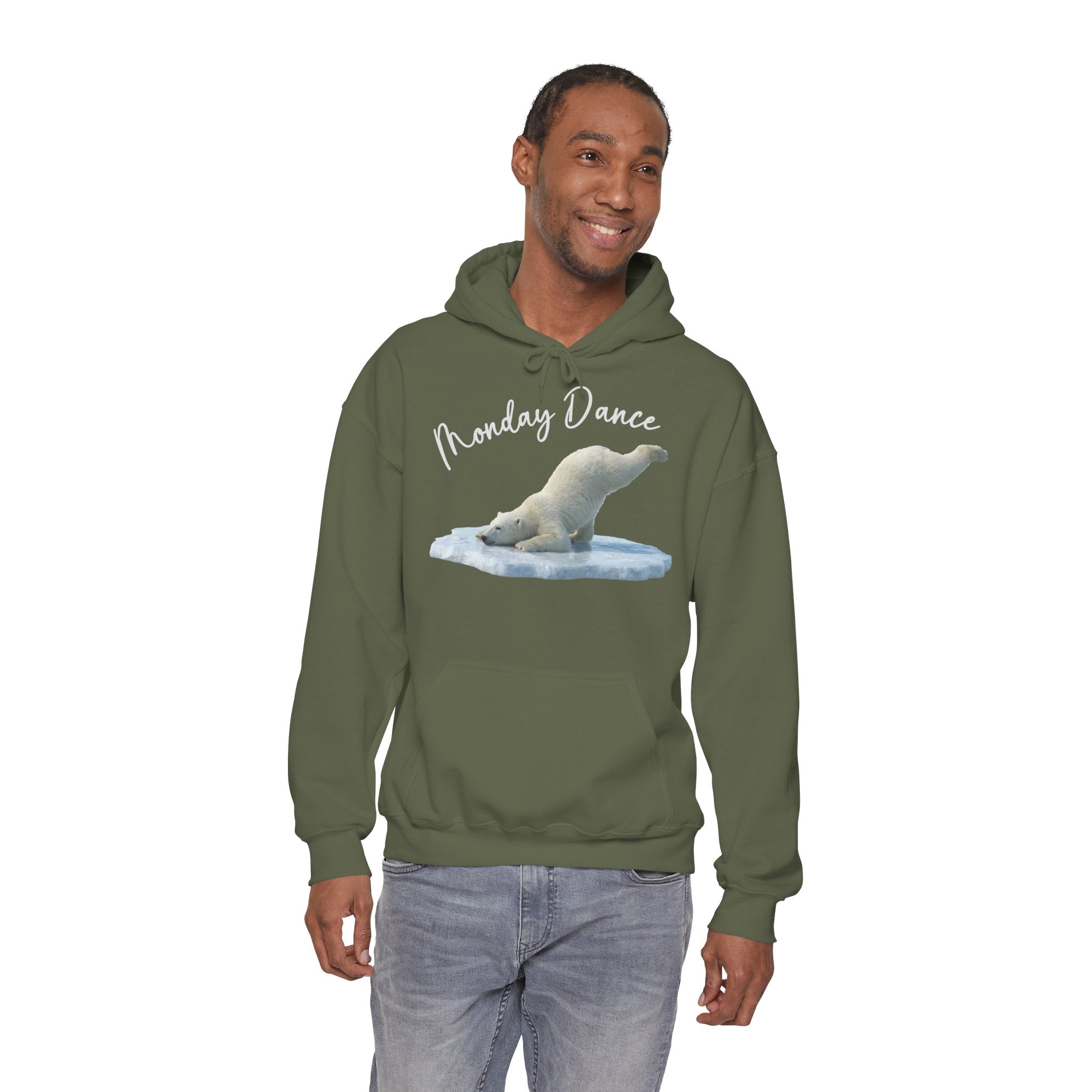Eisbär „Monday Dance" Hoodie | Karikatur | Phönix-Potsdam®