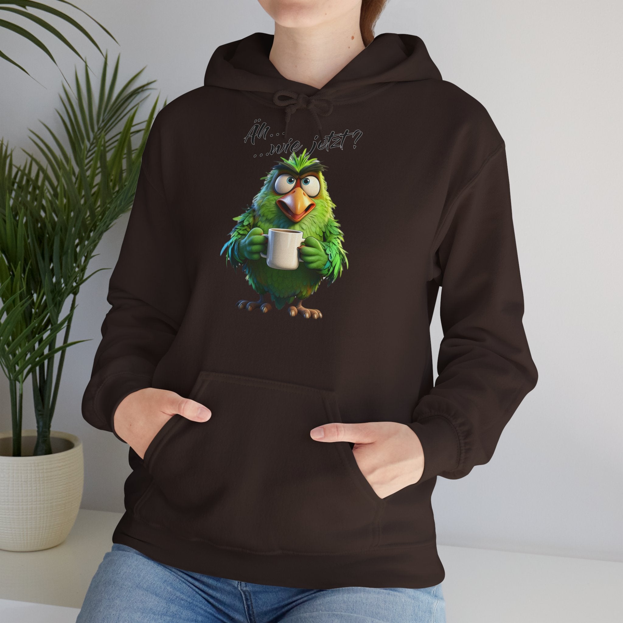 Papagei „Äh...wie jetzt?“ Hoodie | Humor | Phönix-Potsdam®