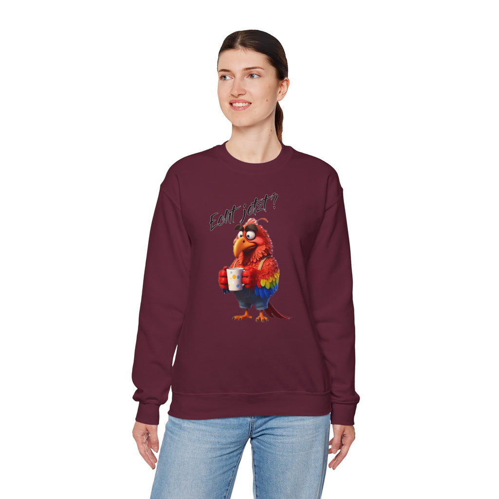 Papagei „Echt jetzt?“ Sweatshirt | Humor | Phönix-Potsdam®