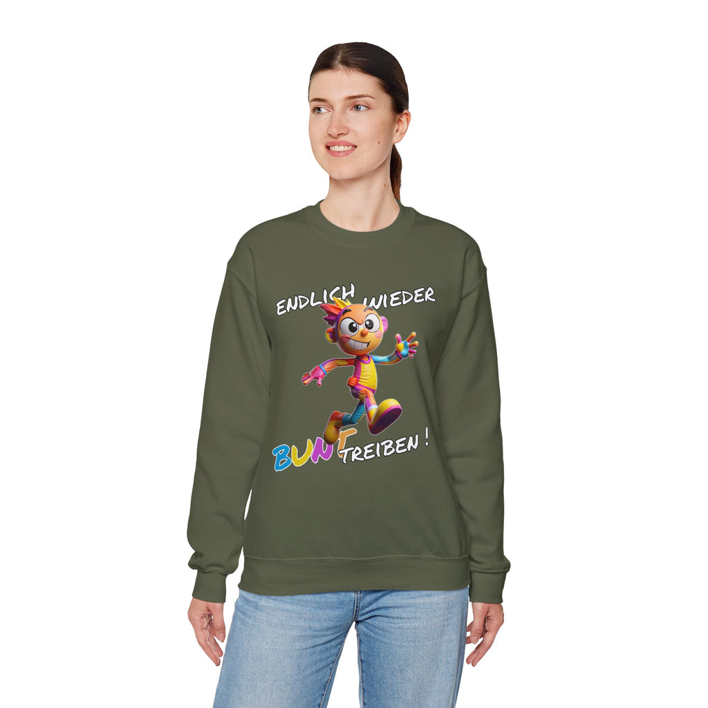 Sweatshirt „Endlich wieder BUNT treiben!“ | Humor | Phönix-Potsdam®