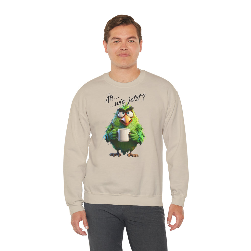 Papagei „Äh...wie jetzt?“ Sweatshirt | Humor | Phönix-Potsdam®