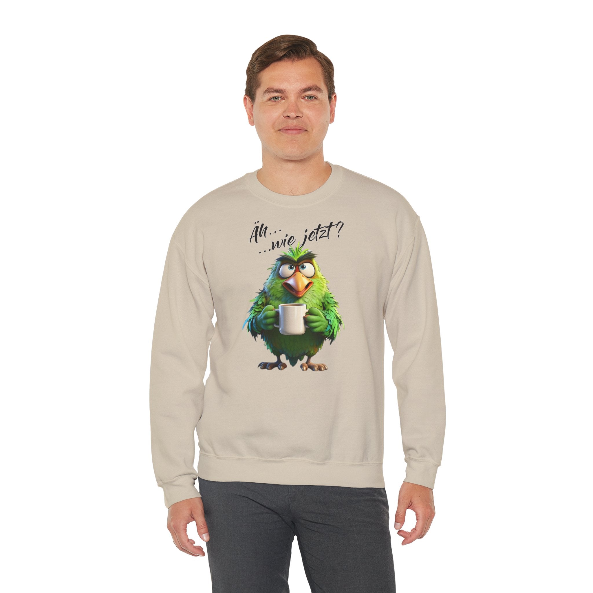 Papagei „Äh...wie jetzt?“ Sweatshirt | Humor | Phönix-Potsdam®