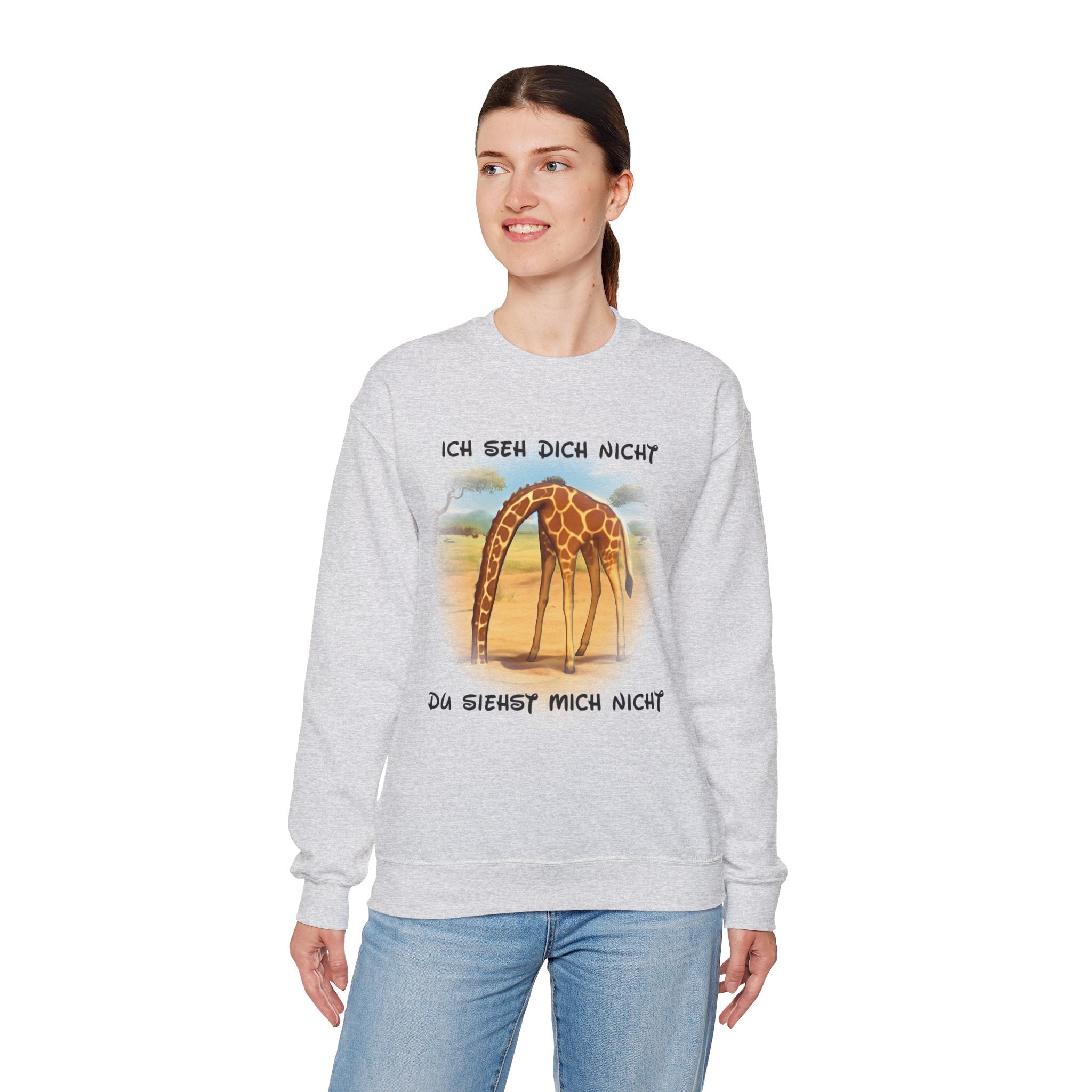 Giraffe Sweatshirt „Ich seh dich nicht“ | All-Over-Print | Phönix-Potsdam®