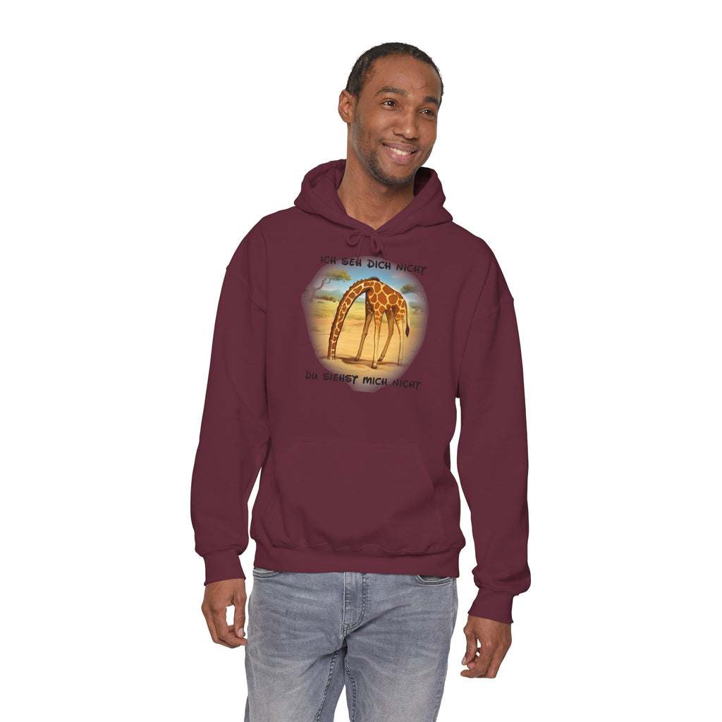 Giraffe Hoodie „Ich seh dich nicht“ | All-Over-Print | Phönix-Potsdam®