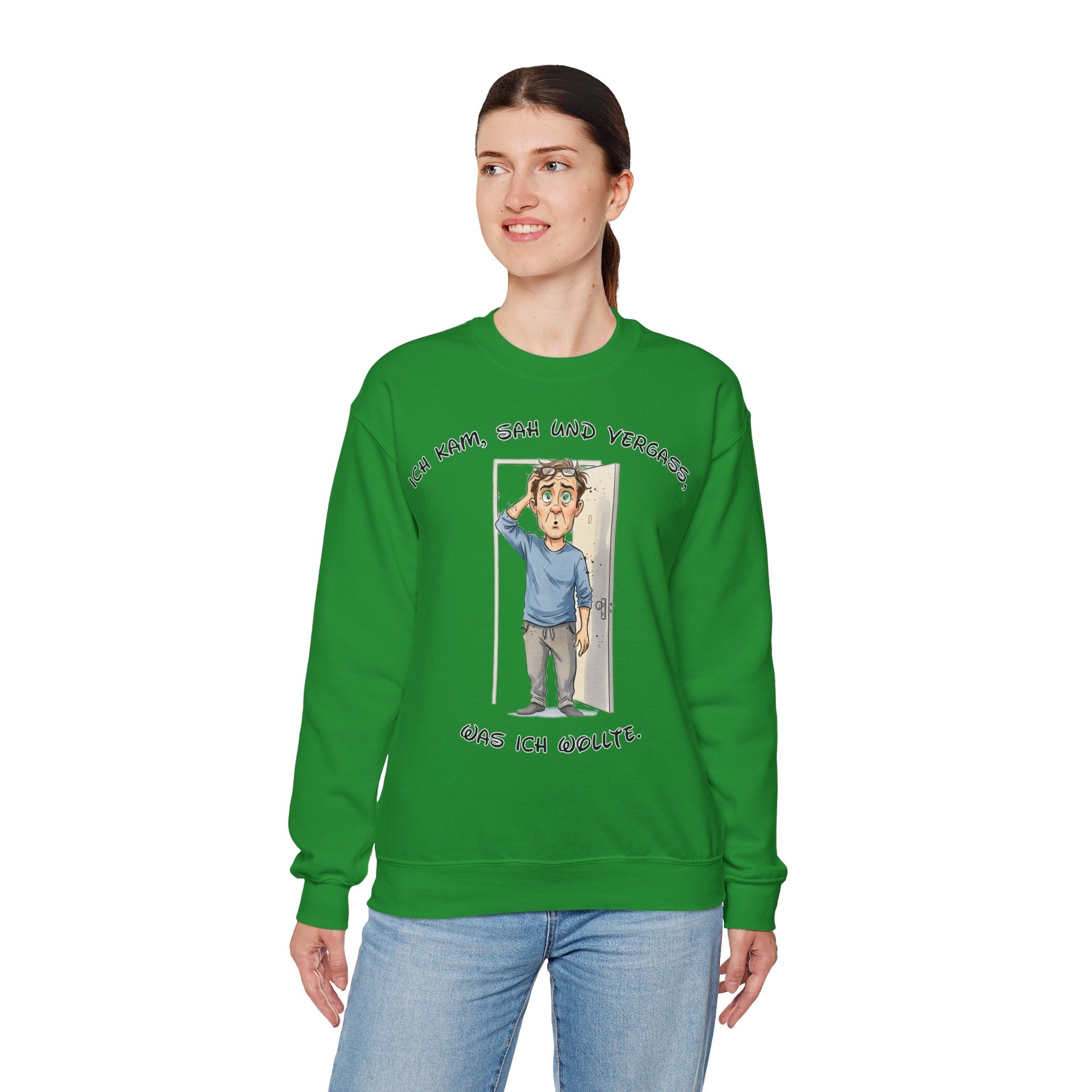 Ich kam, sah und vergaß Sweatshirt | Karikatur | Phönix-Potsdam®