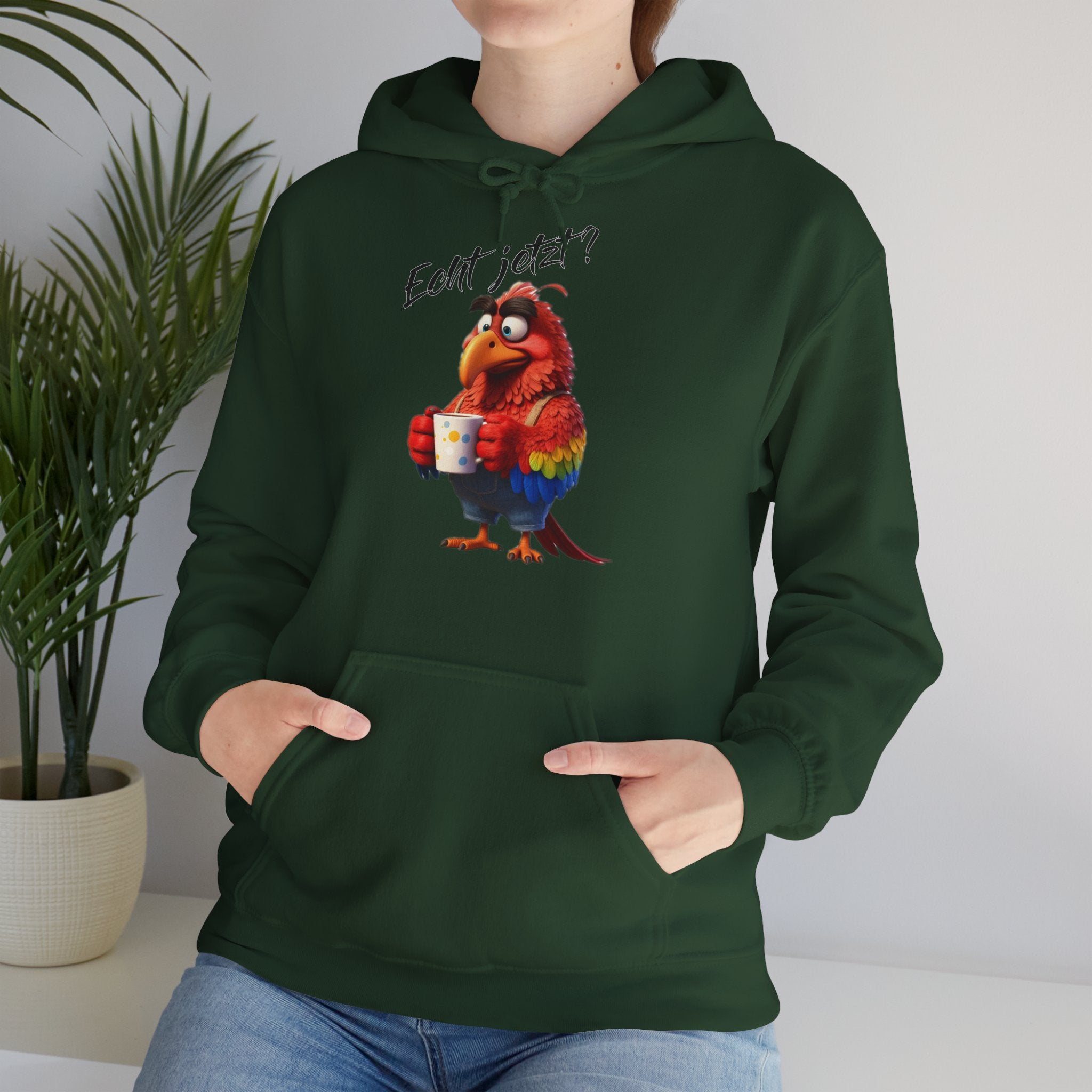 Papagei „Echt jetzt?“ Hoodie | Humor | Phönix-Potsdam®